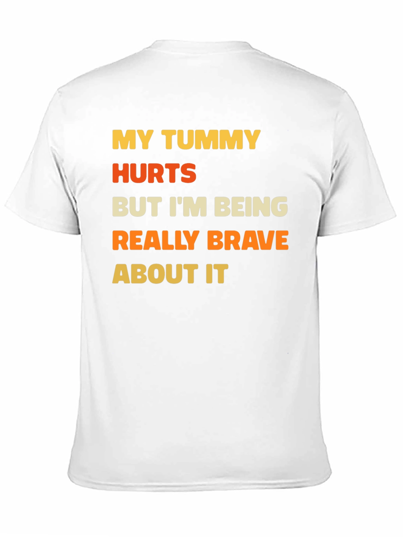 Black Funny Tummy Hurts Brave Graphic Tee view 11