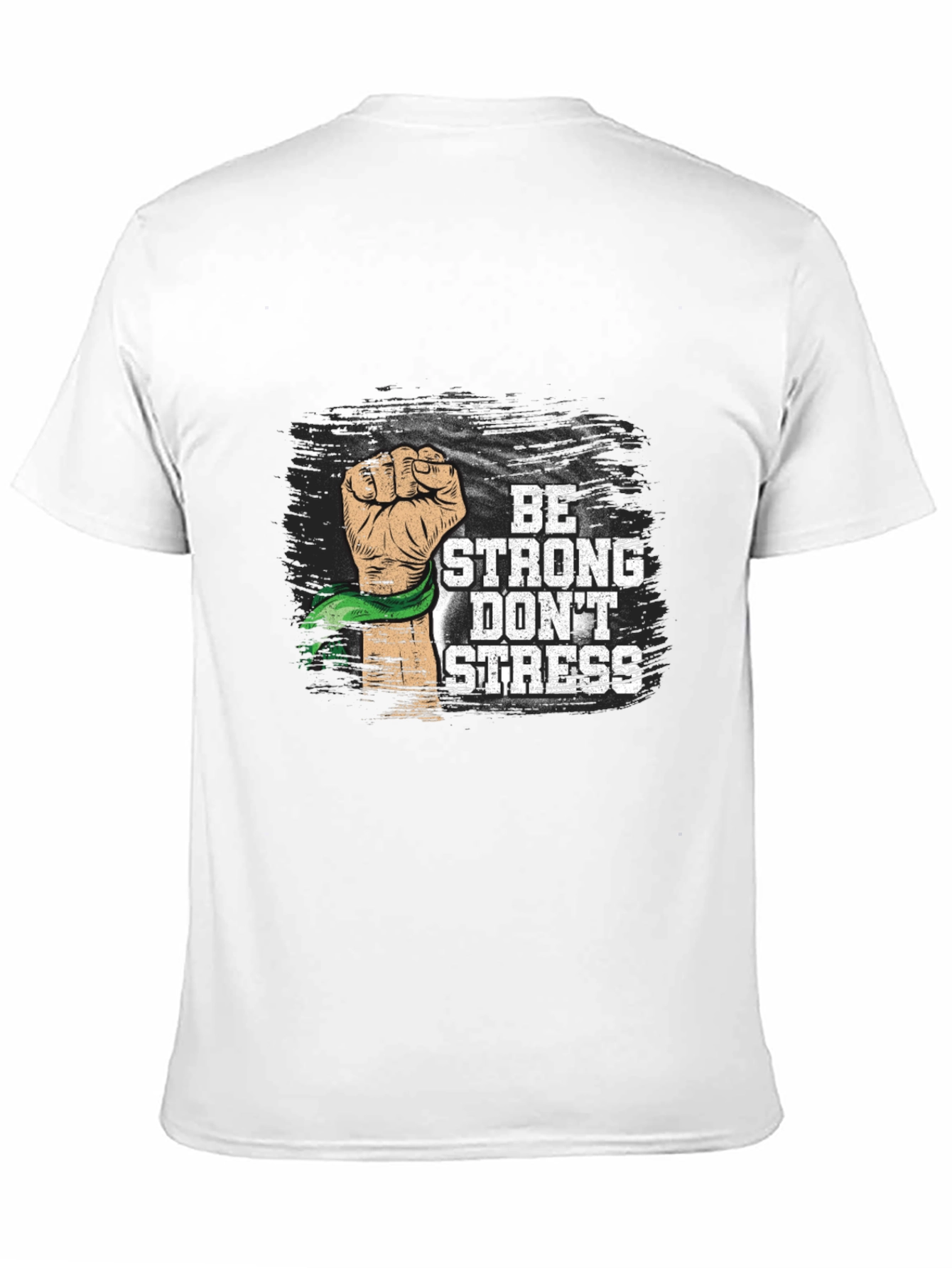 Black Be Strong Don't Stress Graphic Tee view 11