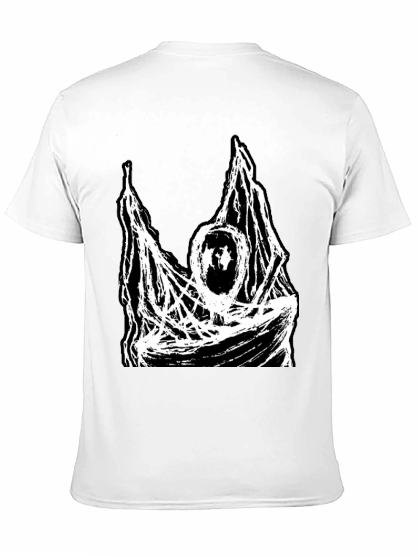 Abstract Graphic Print Black T-Shirt - 11