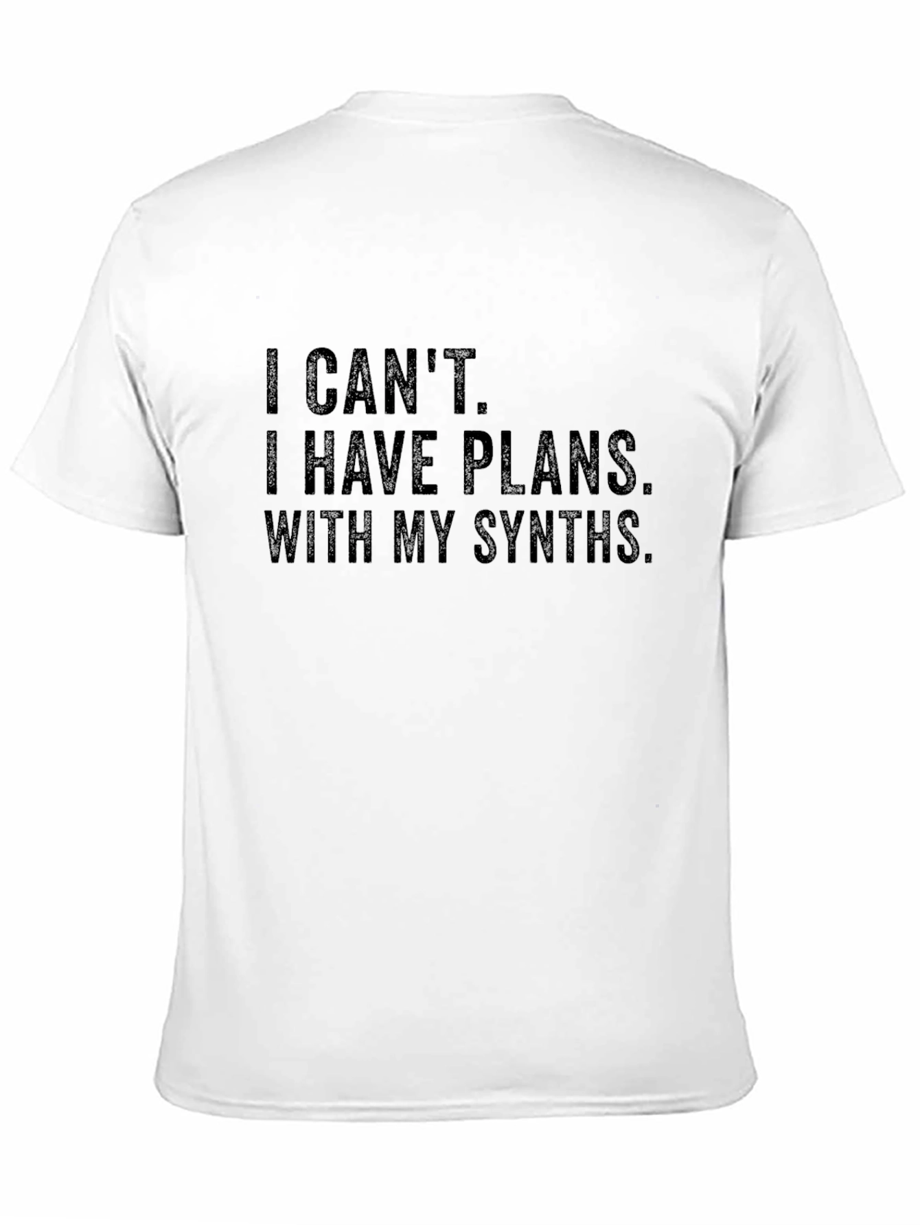 Black Synth Plans T-Shirt - Musician's Apparel view 11