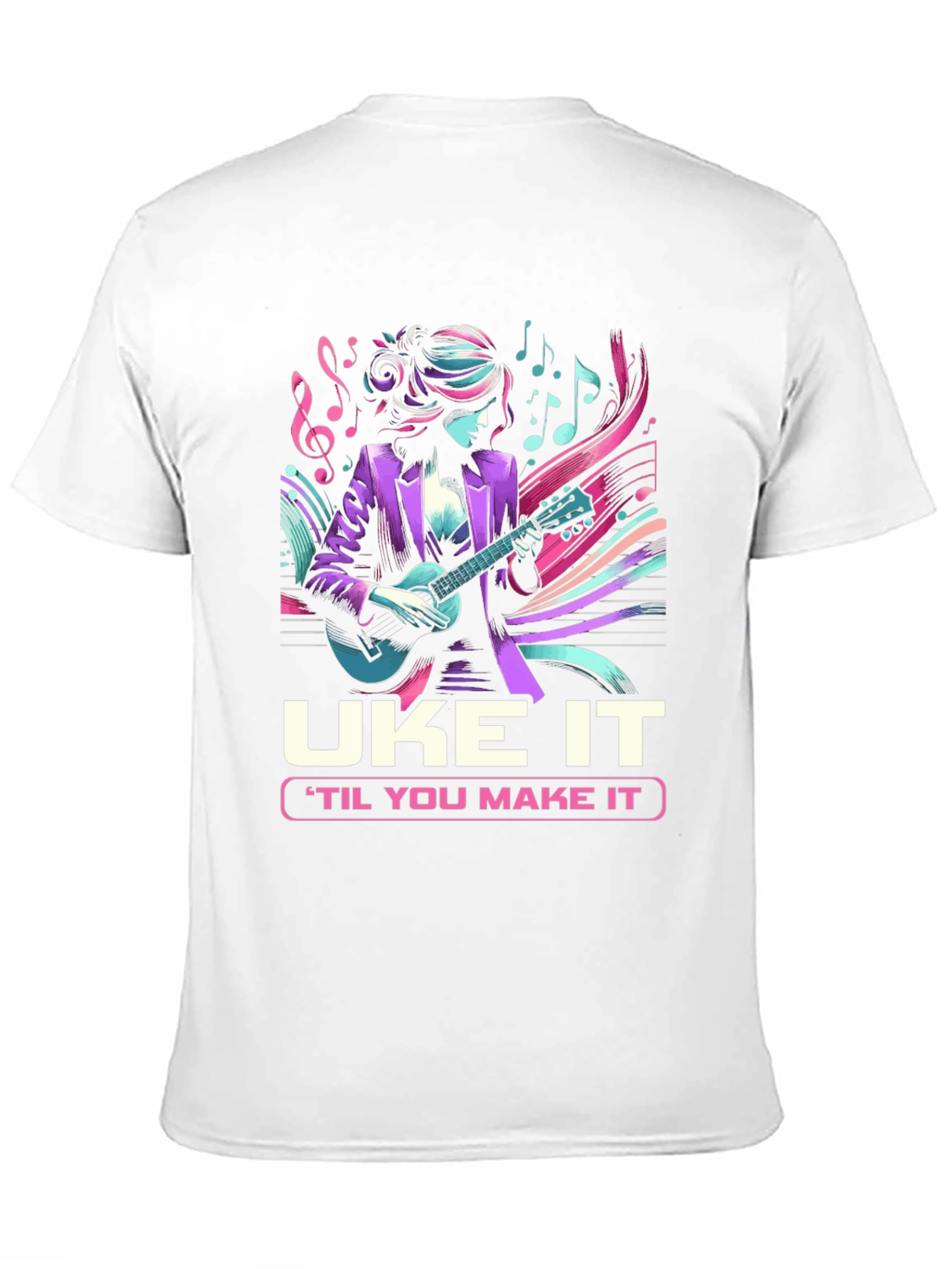 Black Uke It 'Til You Make It Graphic Tee view 11