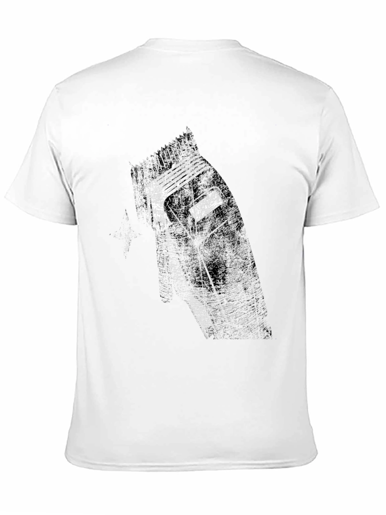 Black Graphic Barber Clipper Black T-Shirt view 11