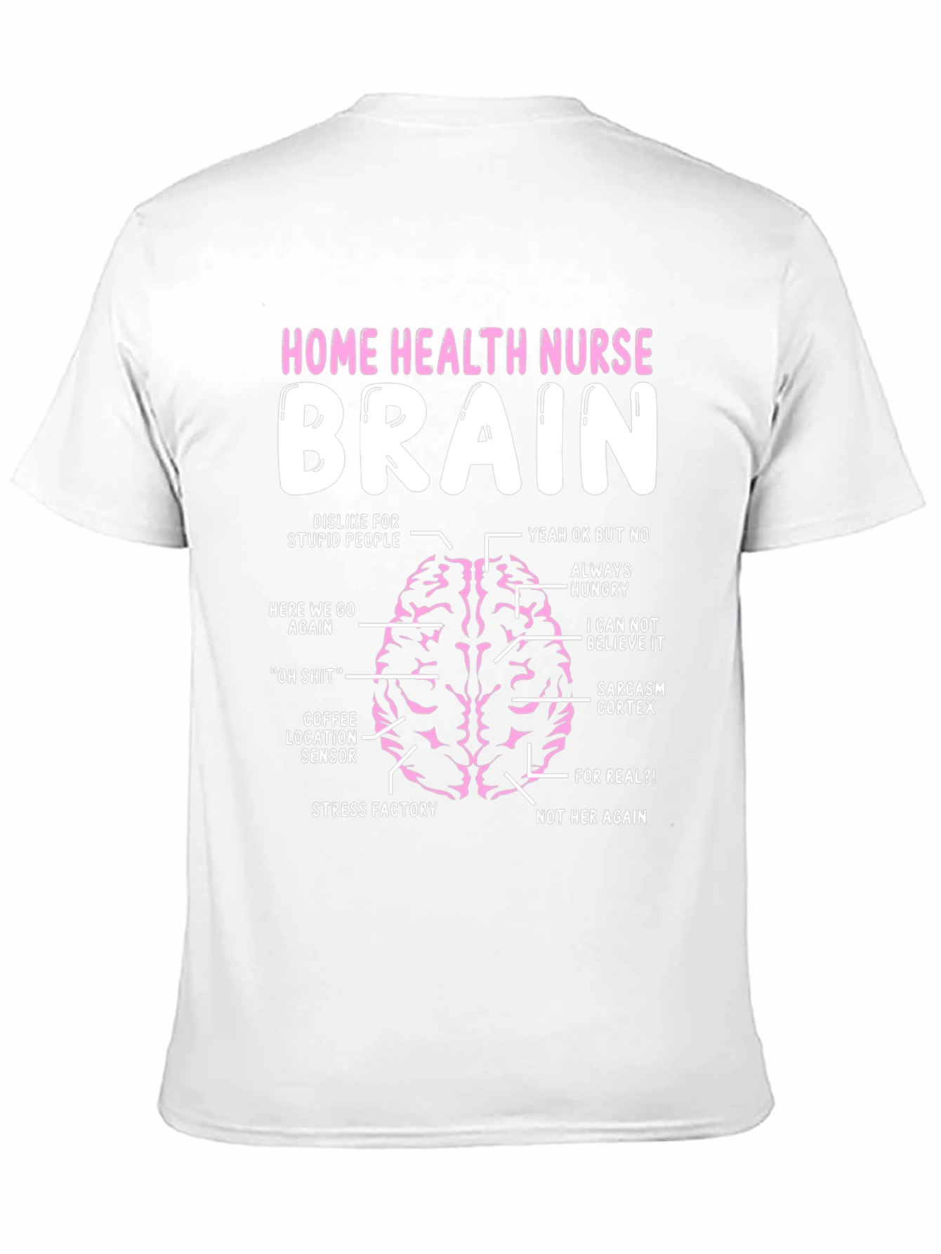 Black Home Health Nurse Brain T-Shirt Funny Nurse Gift view 11