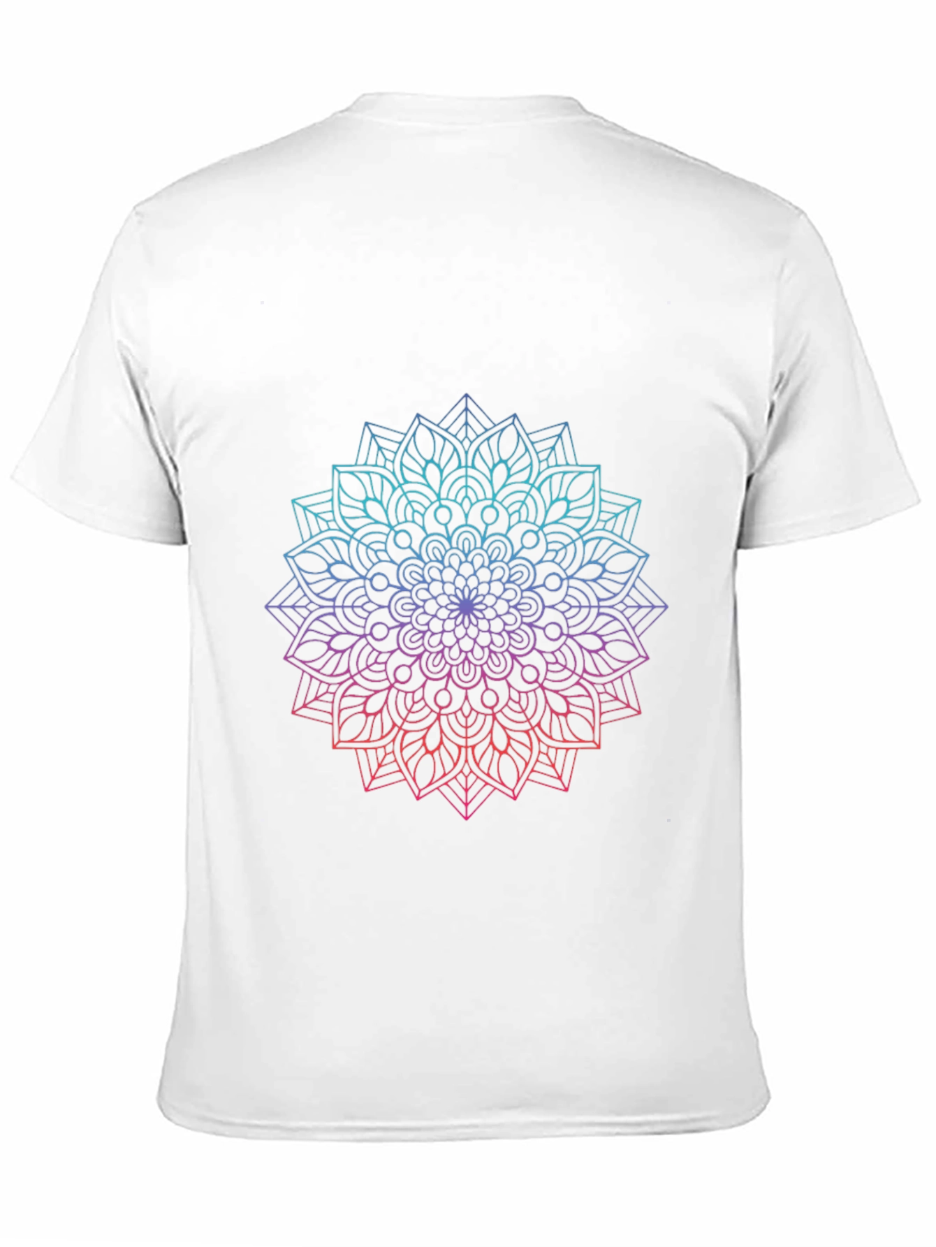 Black Mandala Gradient T-Shirt - Relaxed Fit view 11