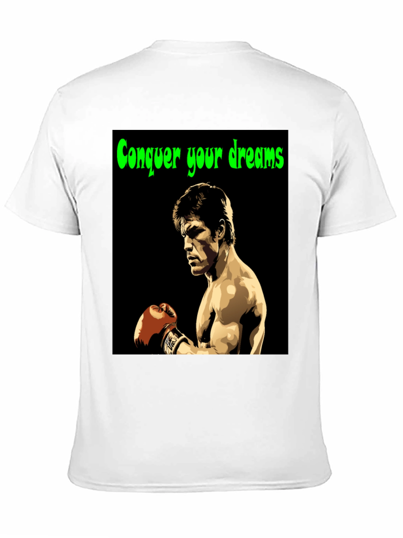 Black Conquer Your Dreams T-Shirt Boxing Legend Graphic Tee view 11