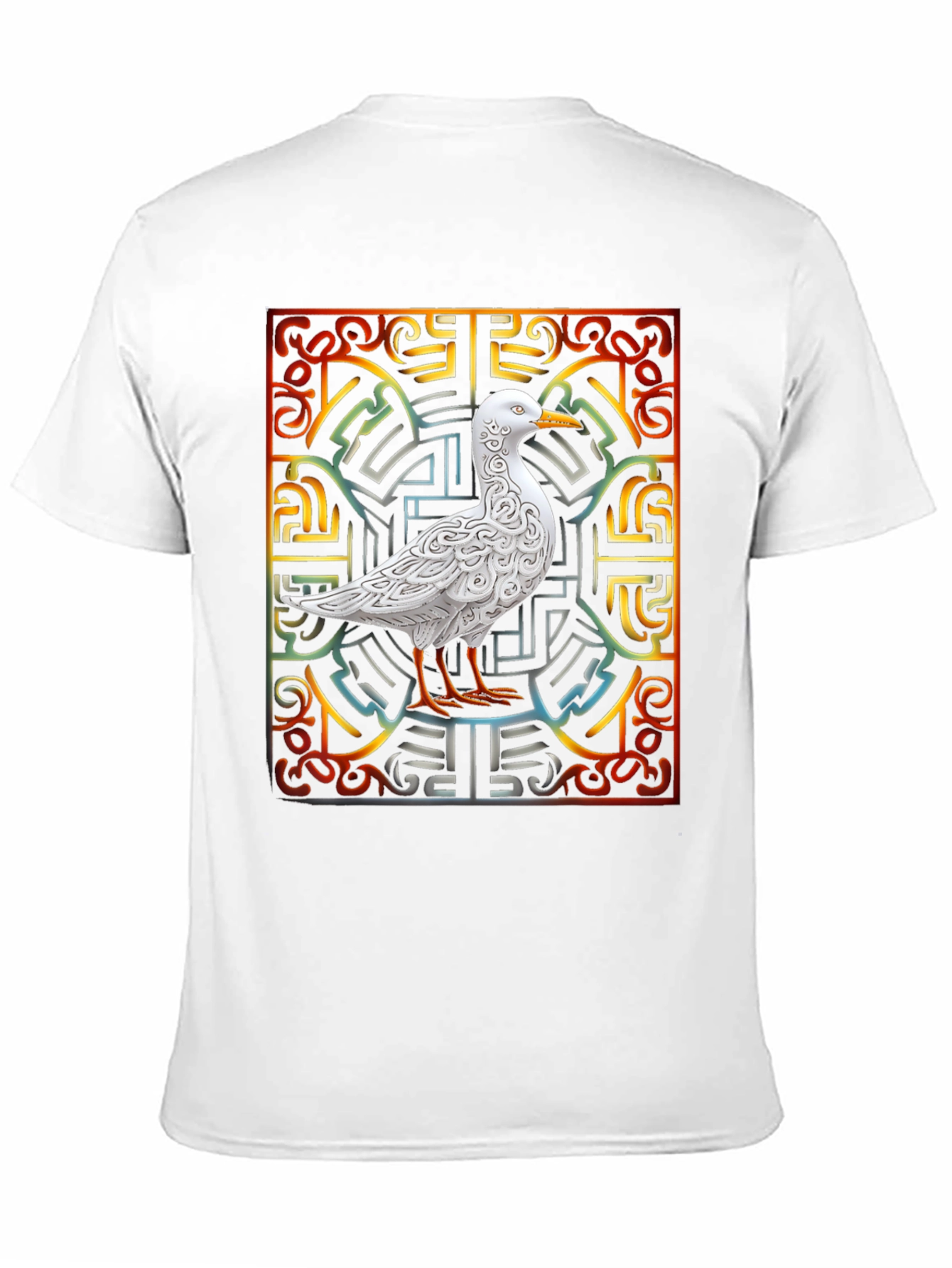 Black Ornate Bird Graphic Tee - Unique Design view 11