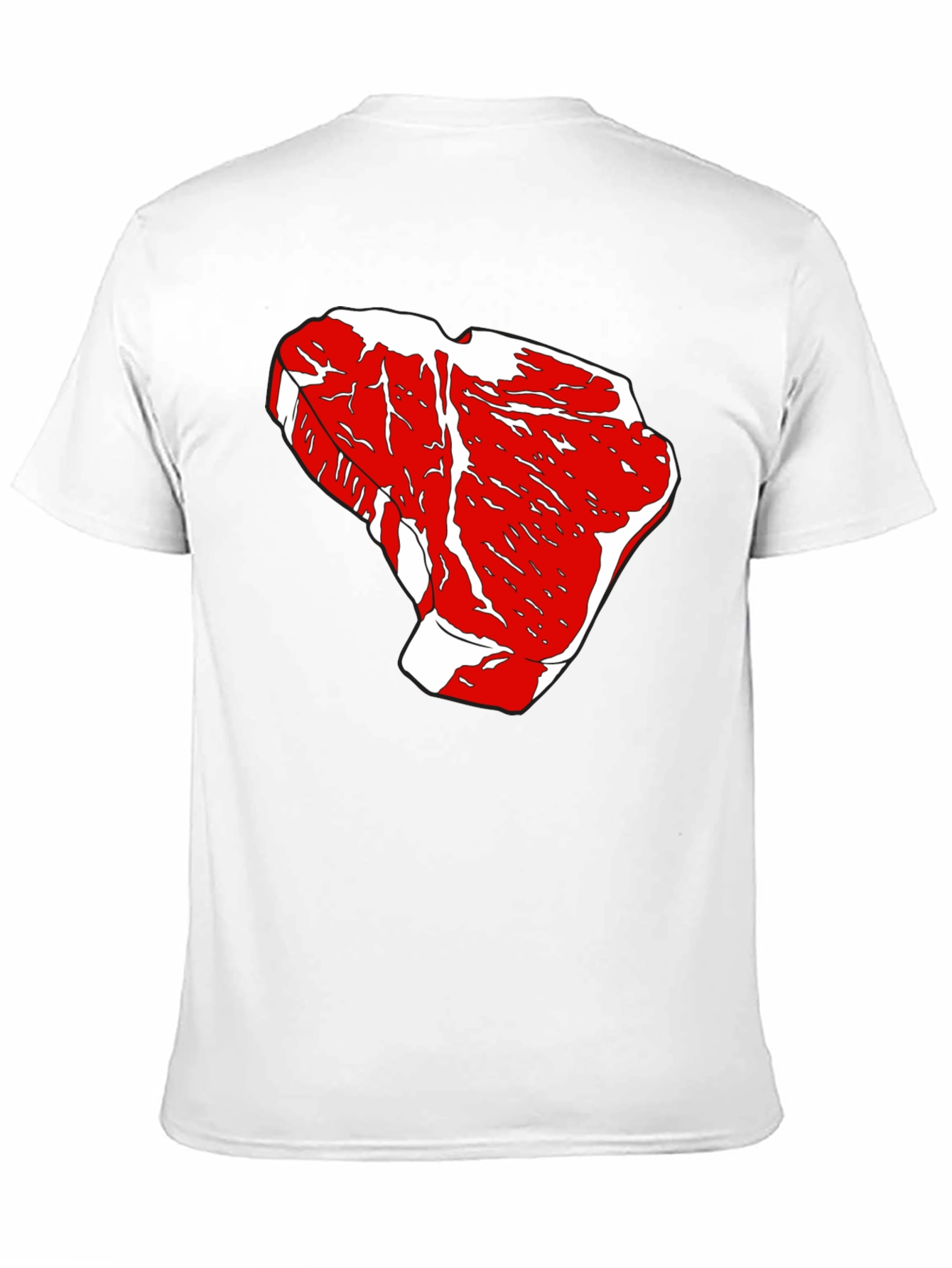 Black Steak Graphic Tee - Black Cotton T-Shirt view 11