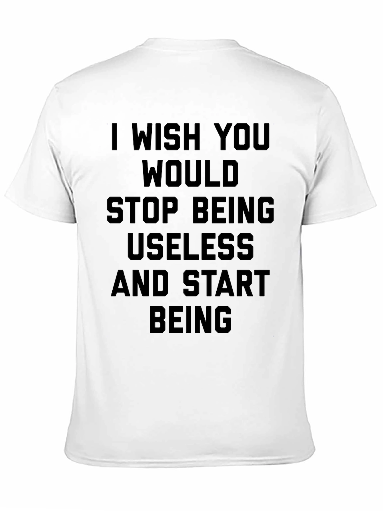 Black Humorous Sarcastic Black Graphic T-Shirt view 11