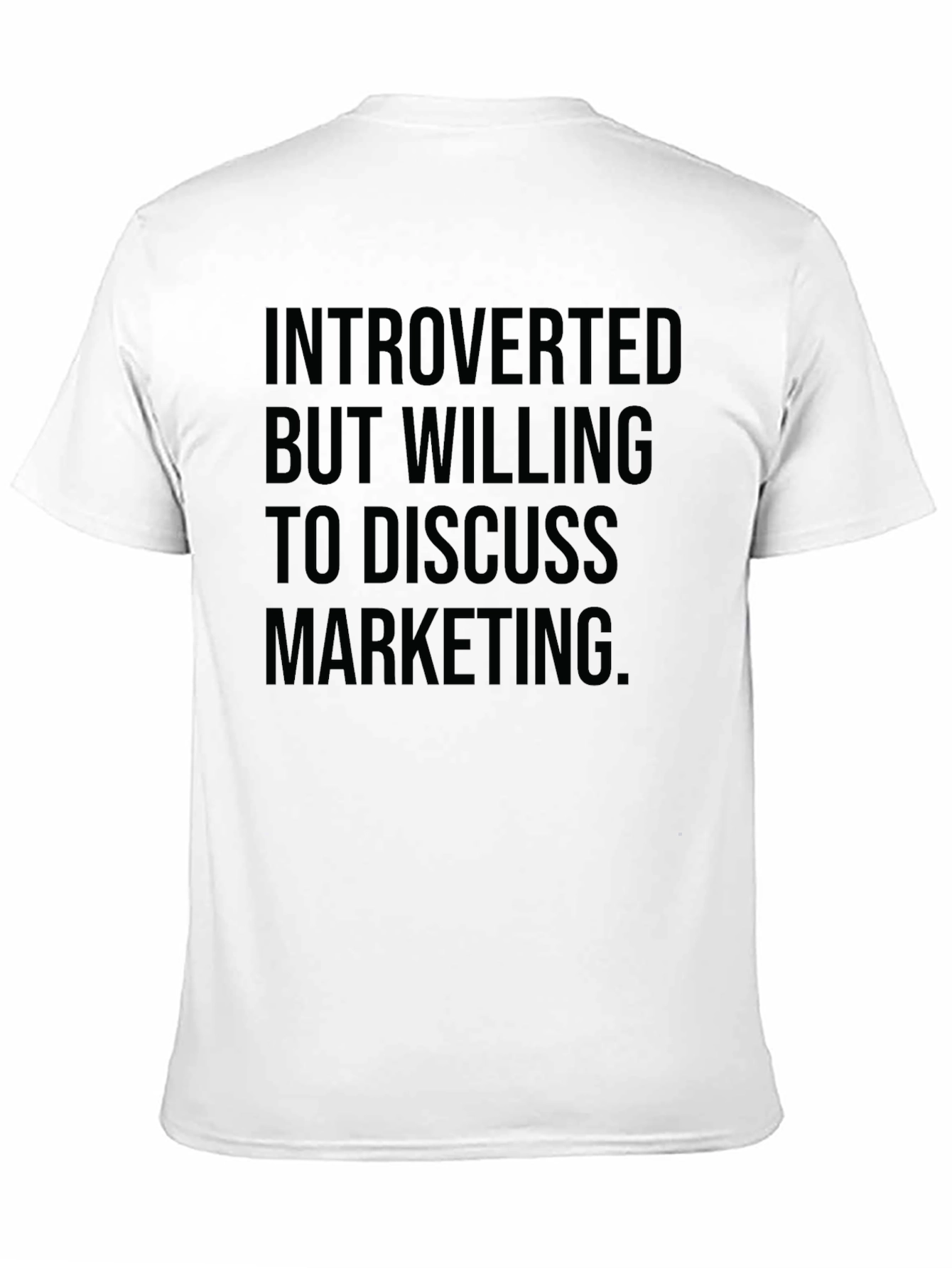 Black Introverted Marketing T-Shirt view 11
