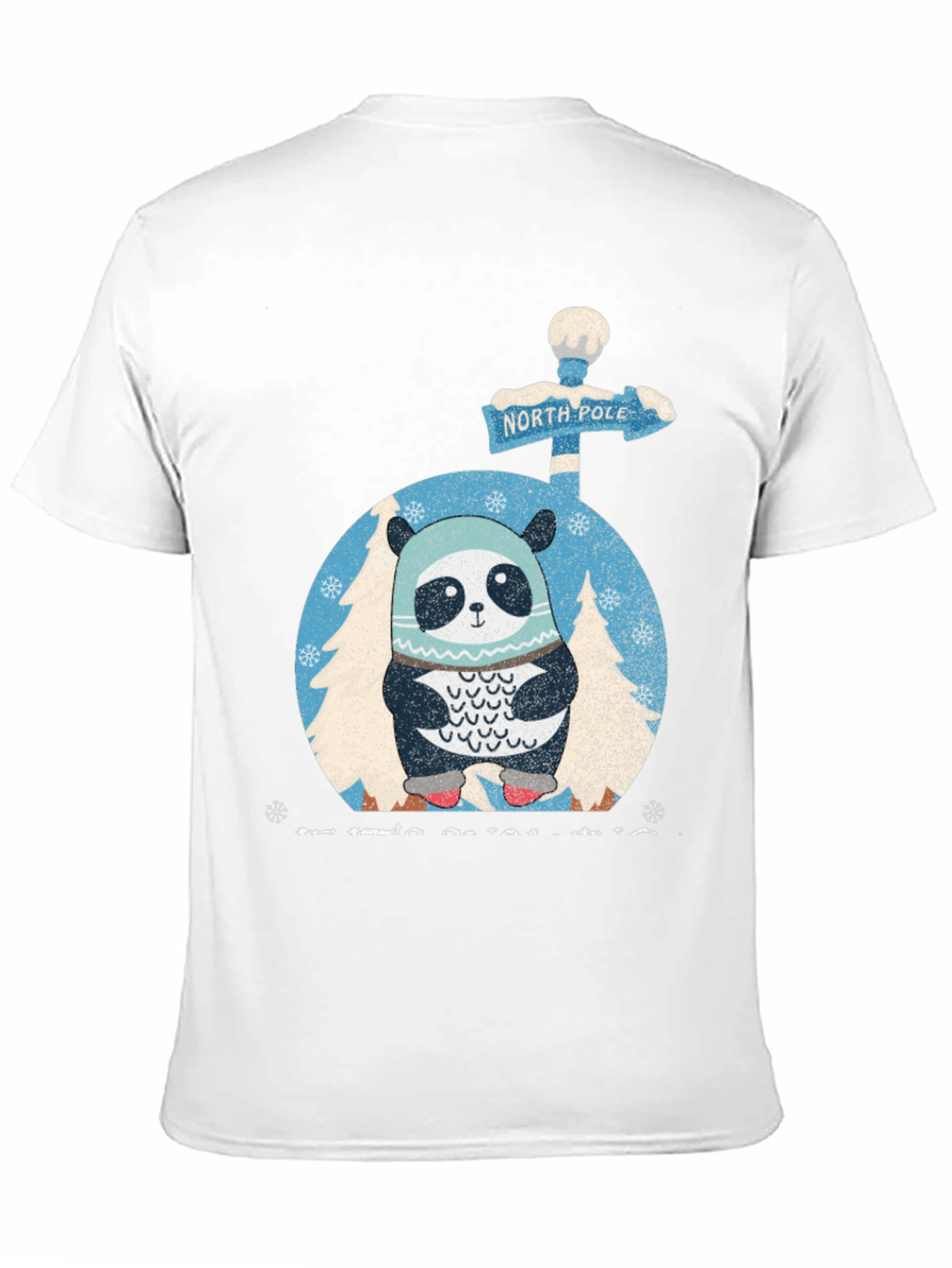 Black Winter Panda Graphic Tee view 11