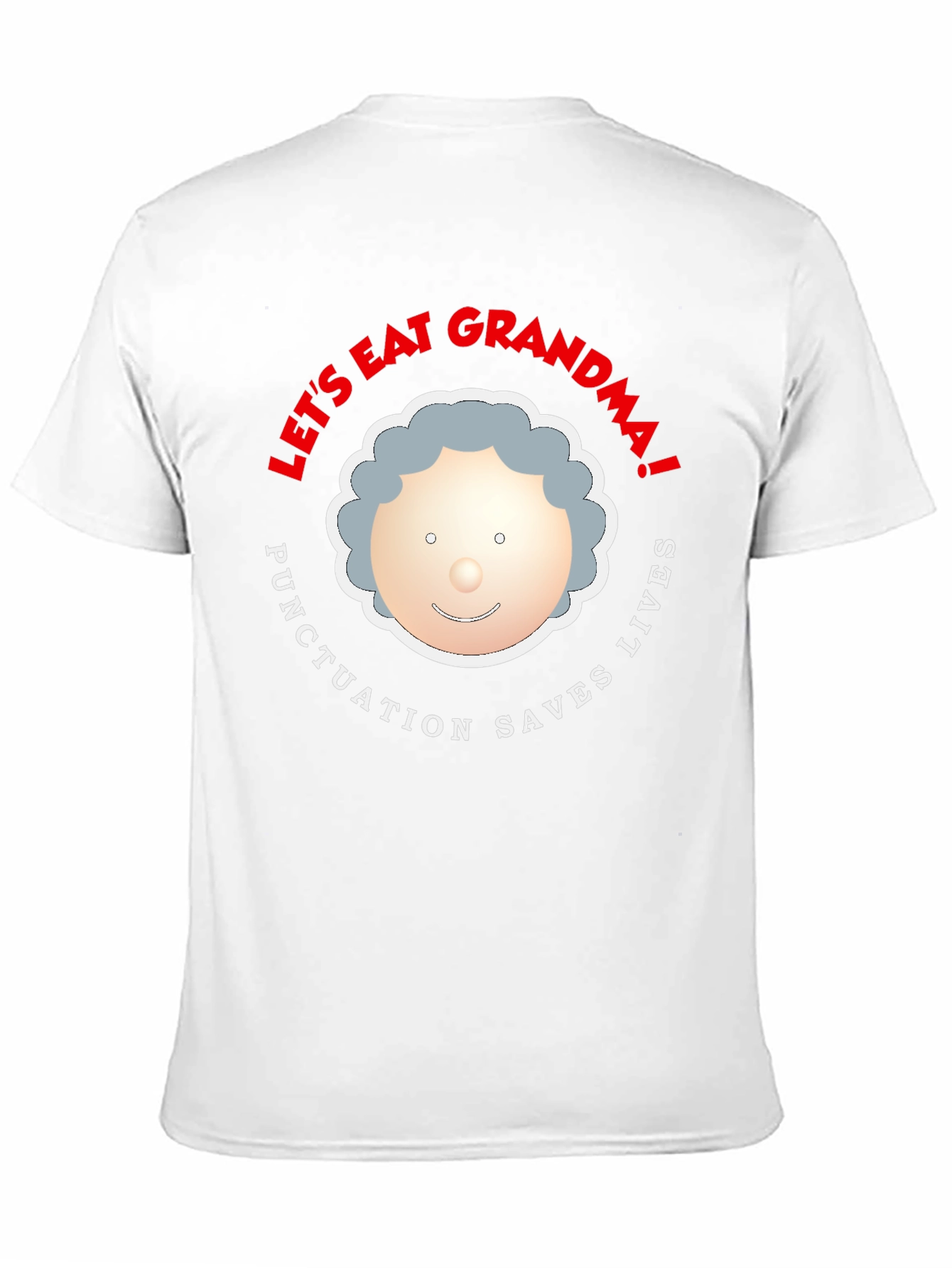 Black Let's Eat Grandma Funny Punctuation T-Shirt view 11