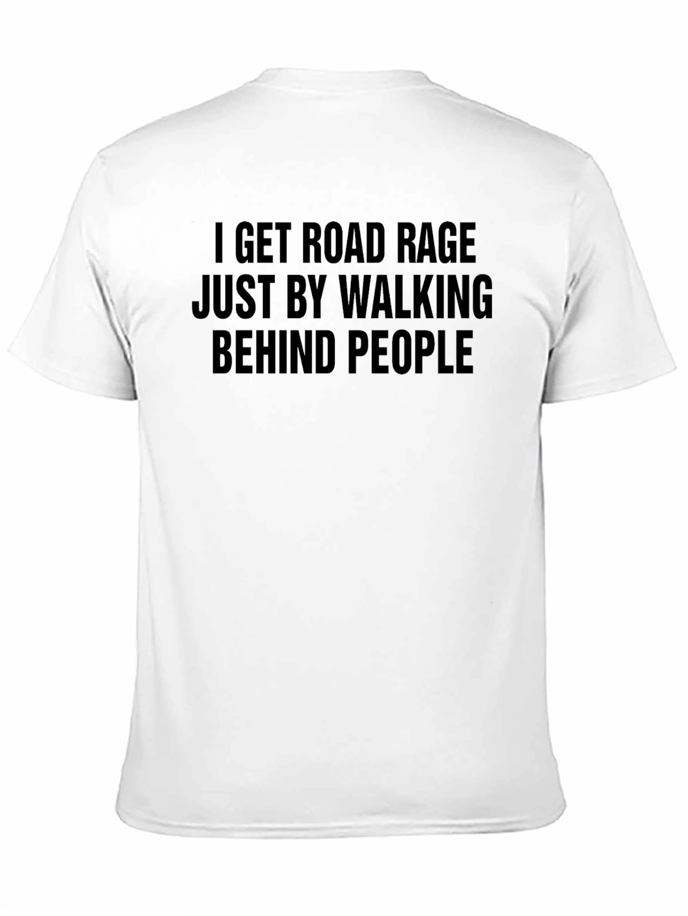 Black Road Rage Walking Graphic Tee - Sarcastic Black T-Shirt view 11