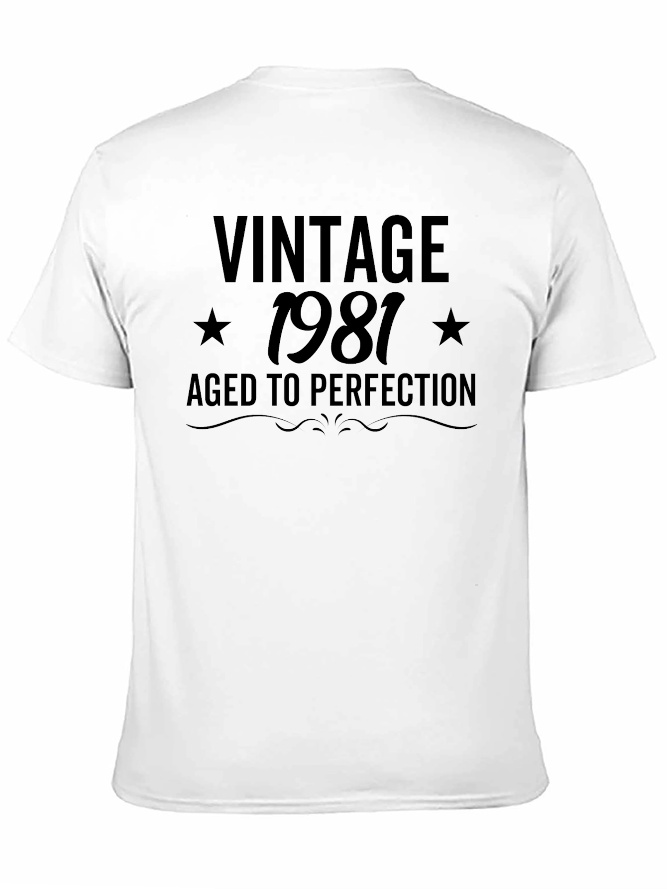 Black Vintage 1981 Aged to Perfection T-Shirt view 11