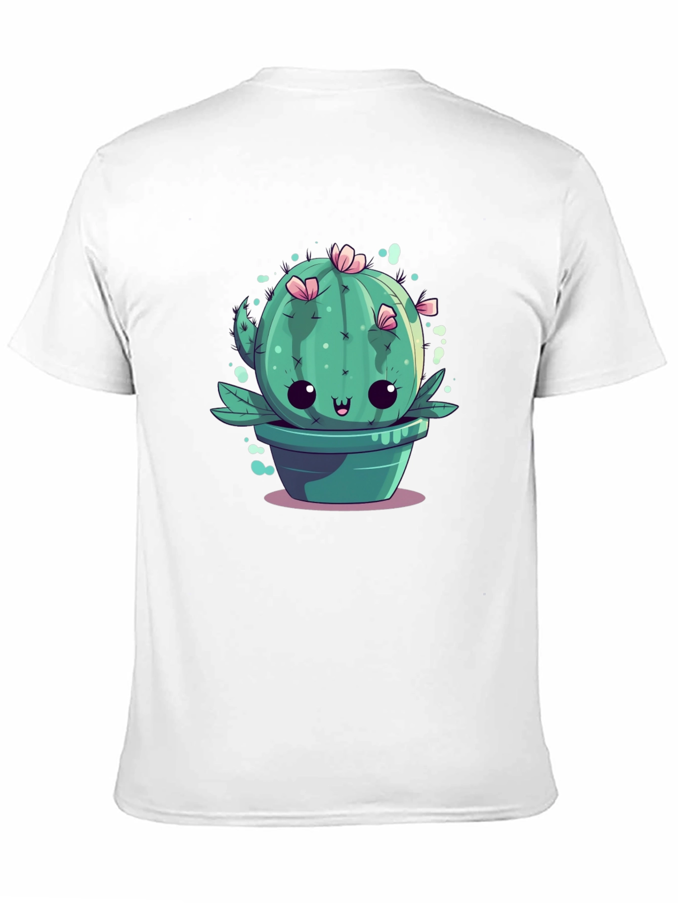 Black Kawaii Cactus Tee - Cute Plant Graphic T-Shirt view 11