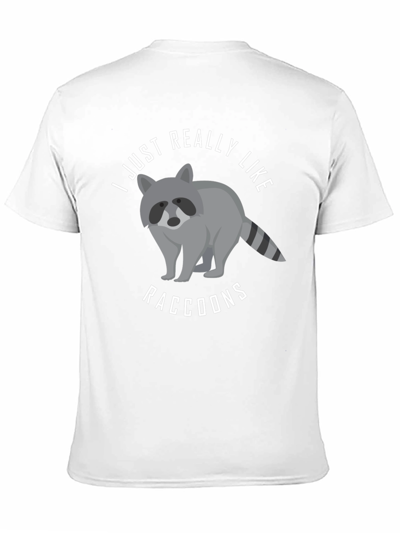 Black I Just Really Like Raccoons Graphic T-Shirt view 11