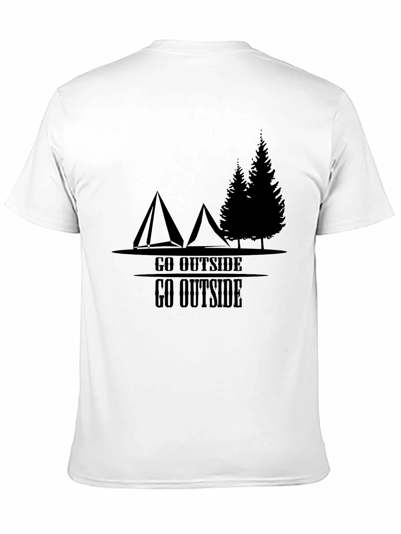 Black Go Outside Camping T-Shirt view 11
