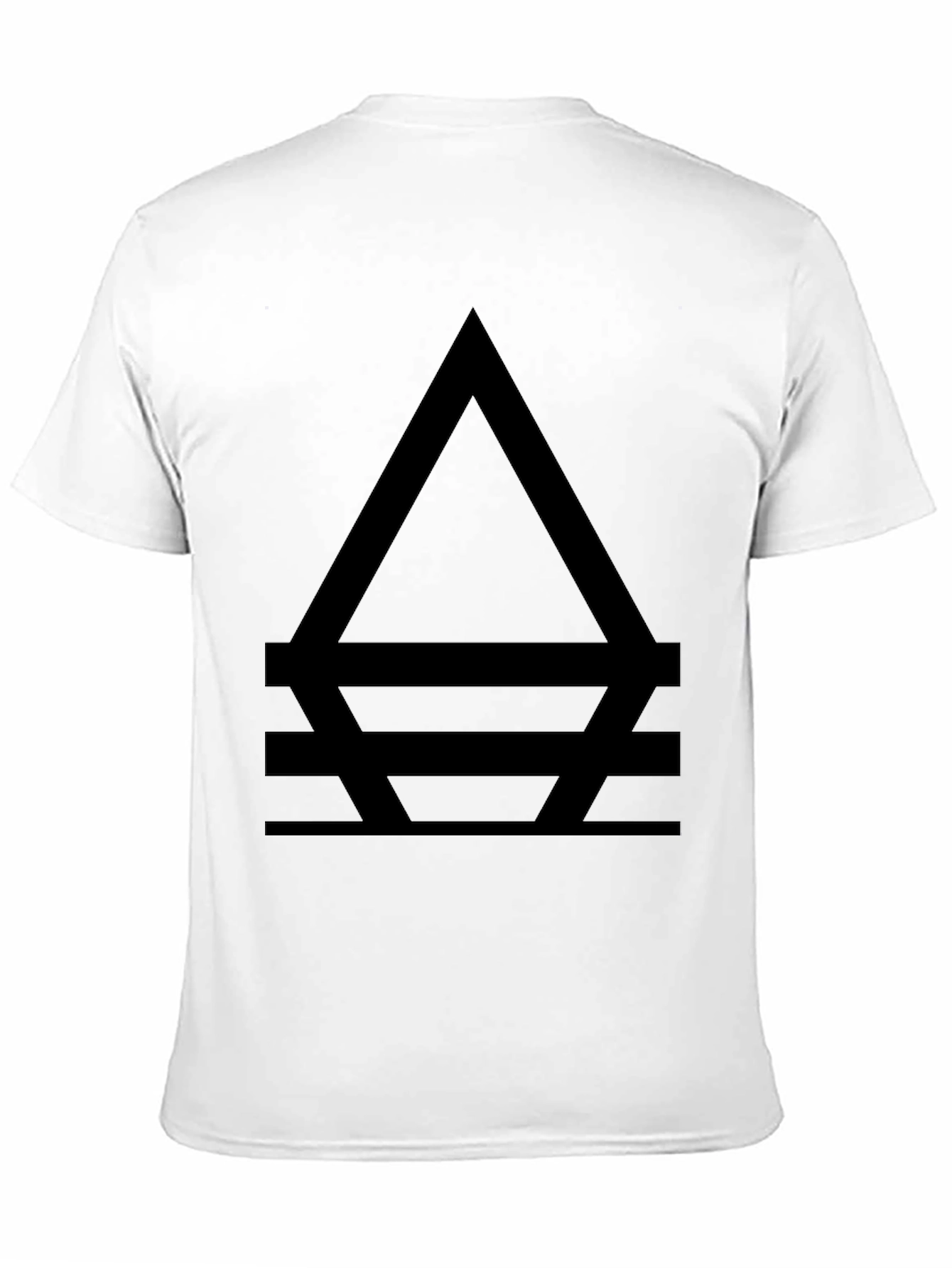 Black Geometric Symbol Black T-Shirt view 11