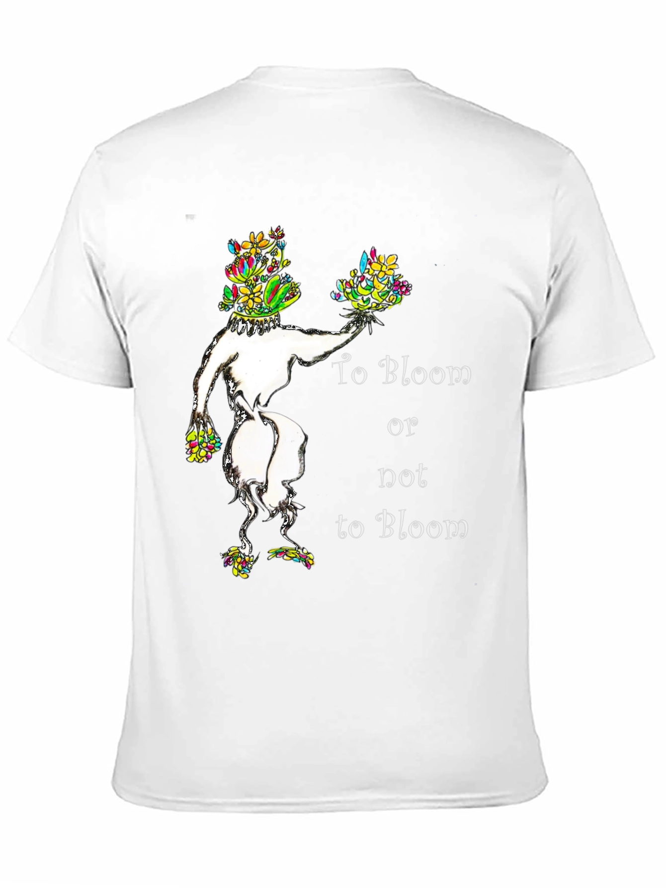 Black Floral Bloom T-Shirt: To Bloom or Not to Bloom view 11