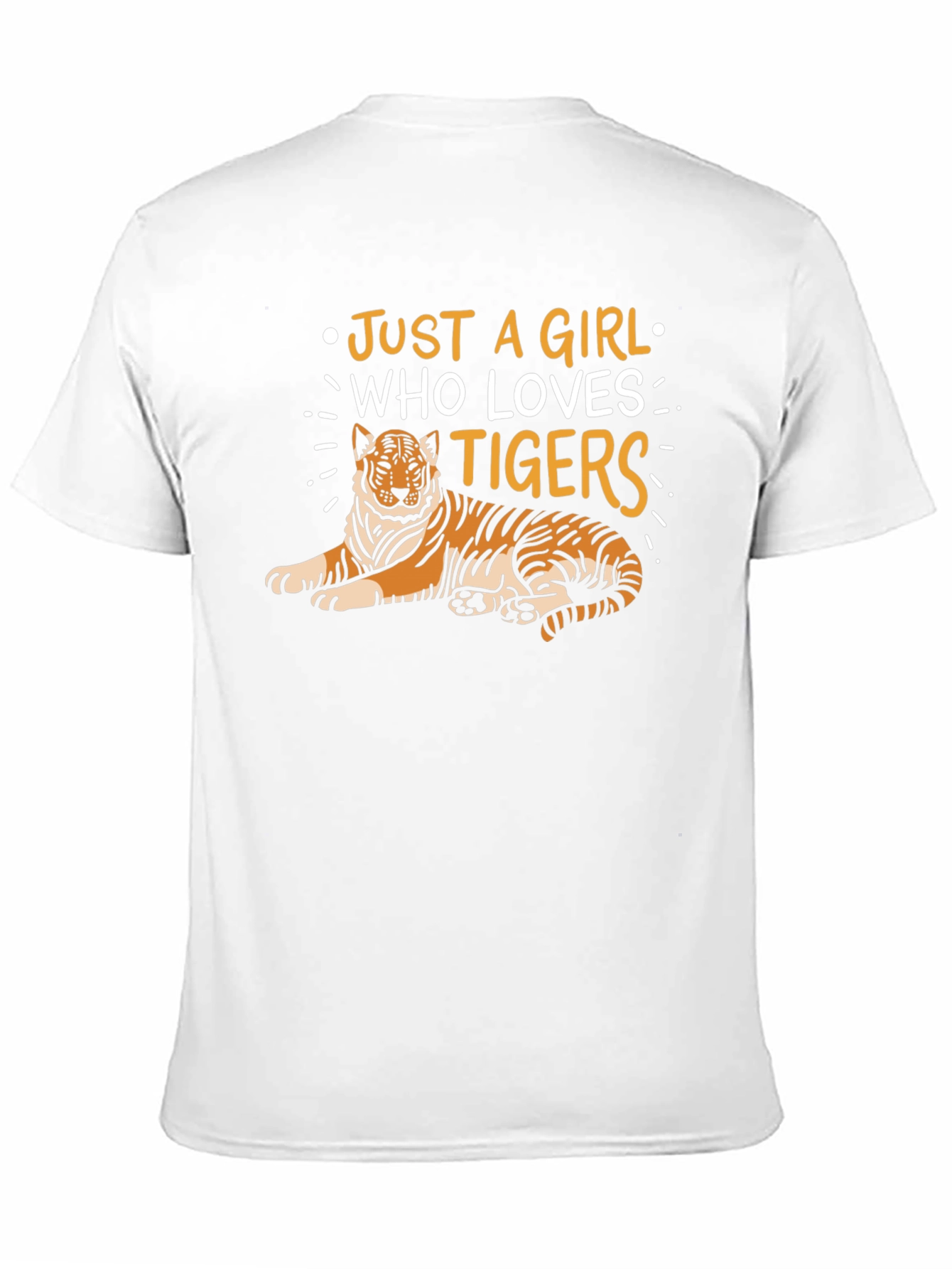 Black Just a Girl Who Loves Tigers T-Shirt - Black view 11