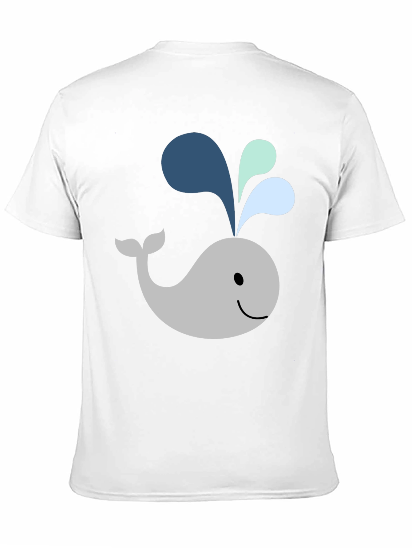 Black Cute Whale Graphic Black T-Shirt view 11