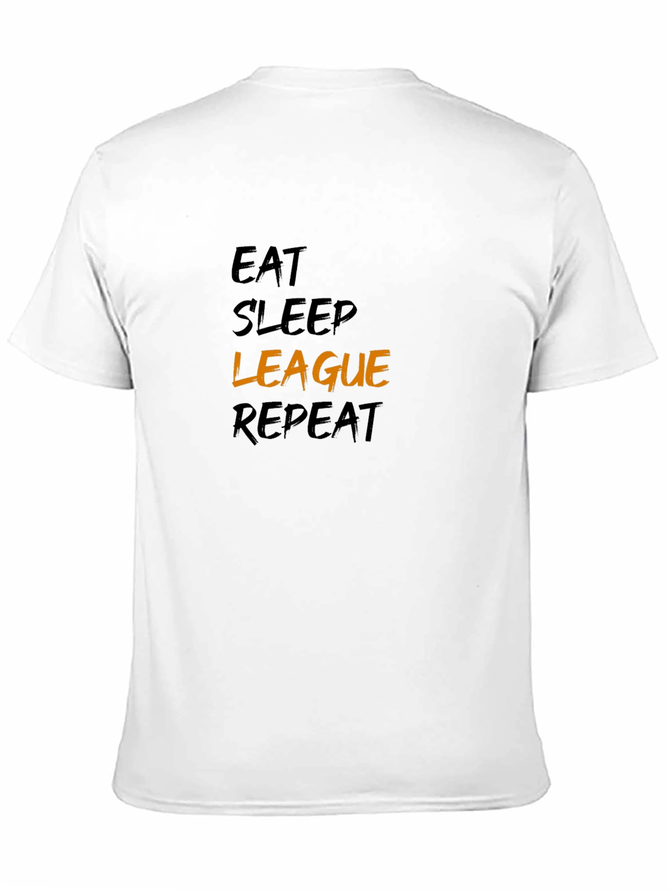 Black Eat Sleep League Repeat Black T-Shirt view 11