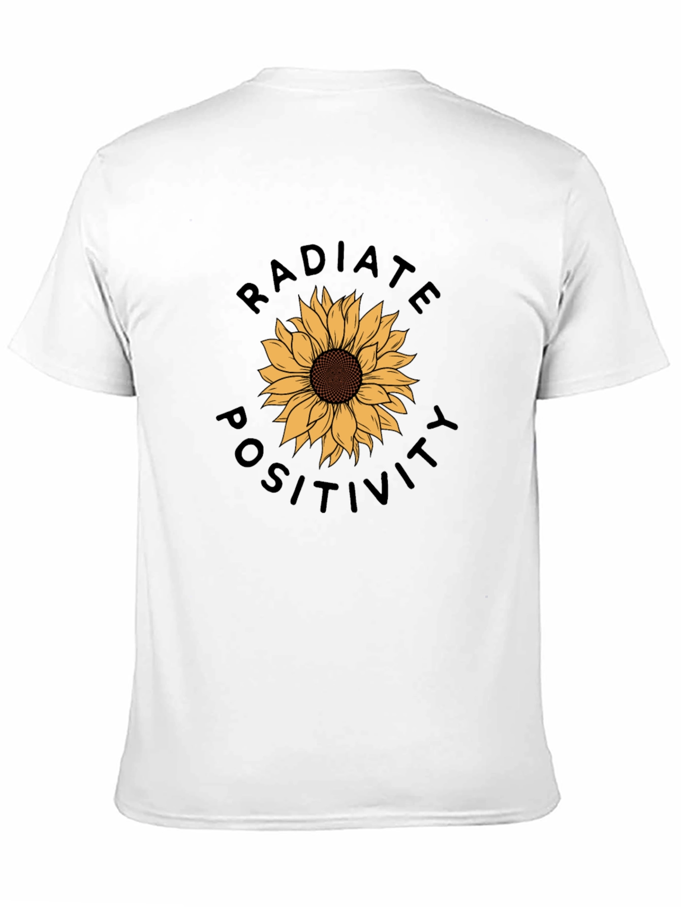 Black Radiate Positivity Sunflower Graphic Tee view 11