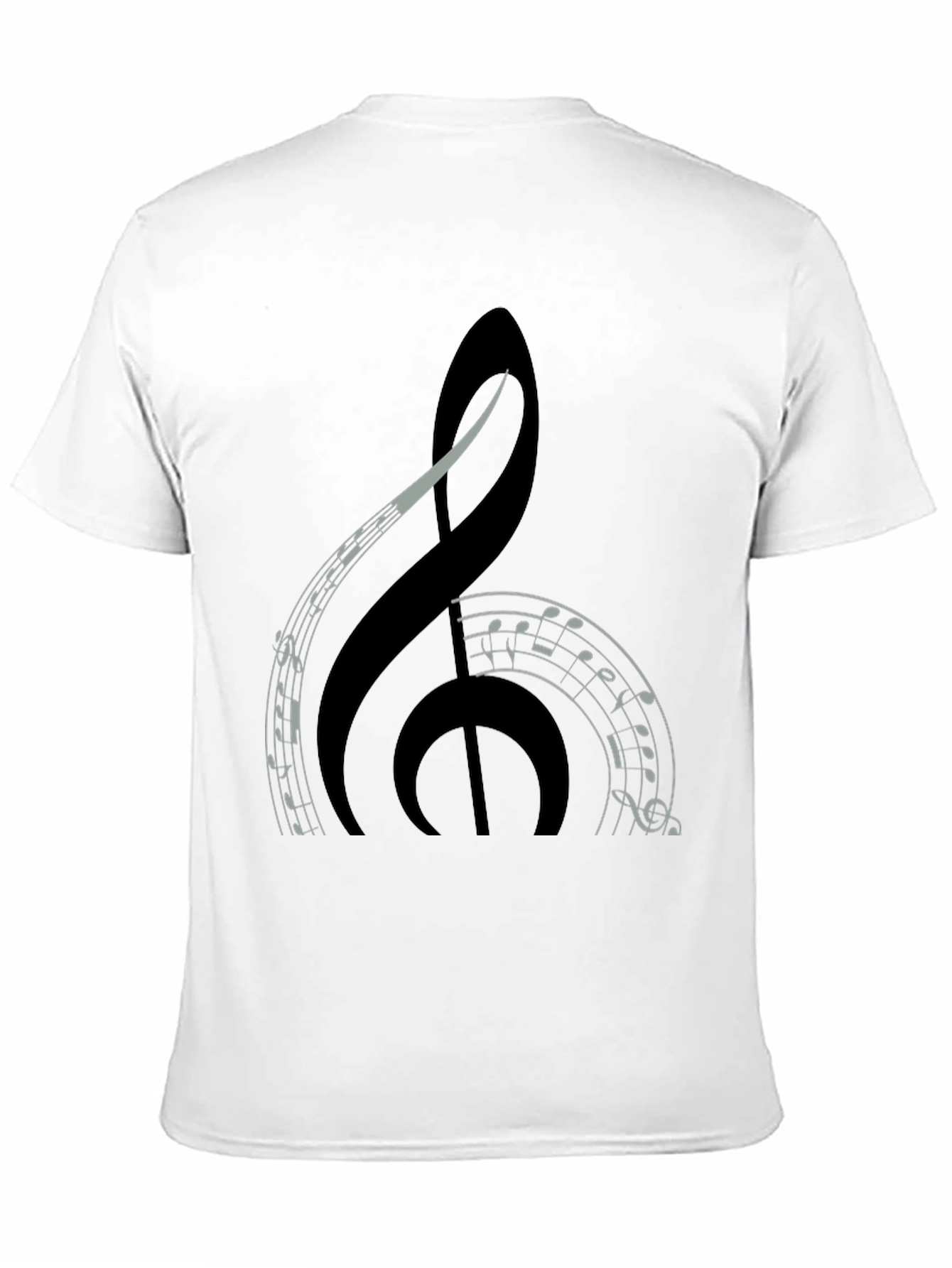Black Music Treble Clef Graphic Tee - Black view 11
