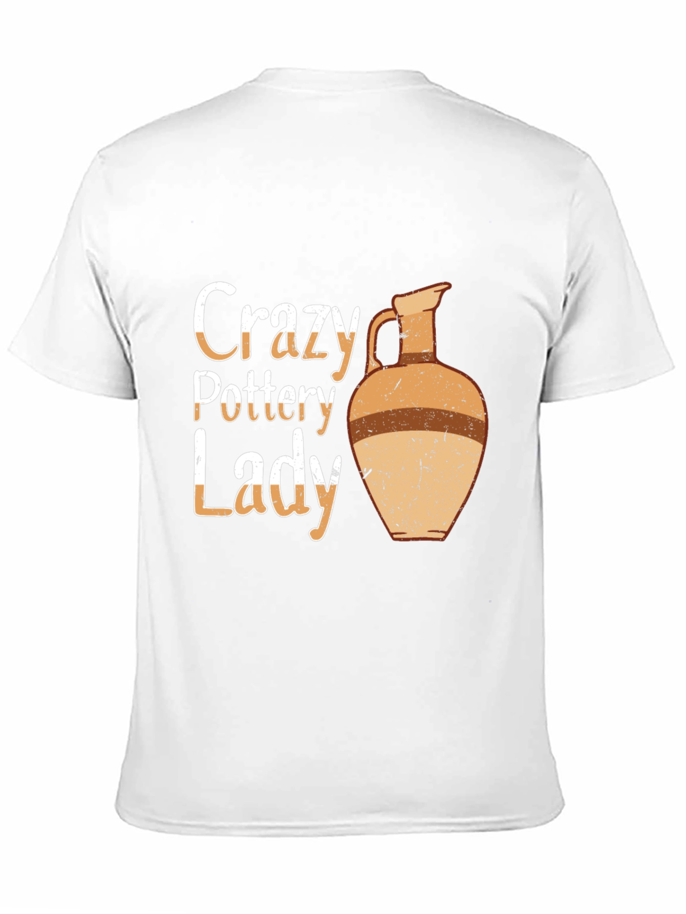 Black Crazy Pottery Lady T-Shirt, Ceramic Art Gift view 11