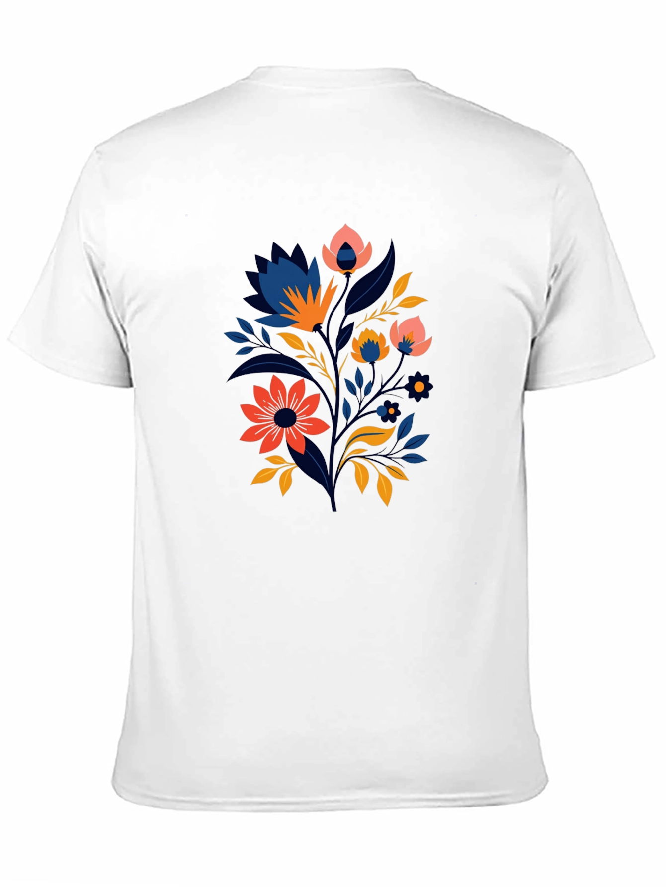 Black Floral Graphic Tee - Stylish Men's Black T-Shirt view 11