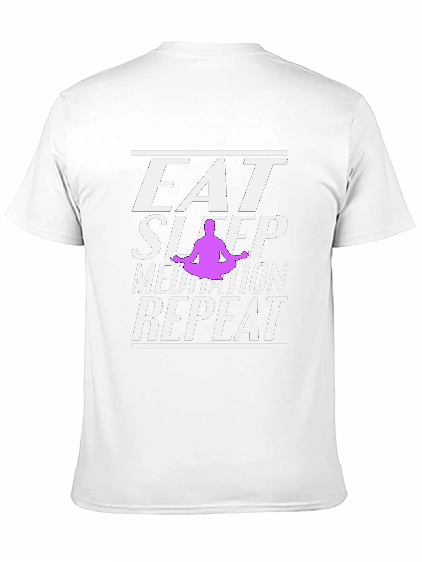 Black Eat Sleep Meditation Repeat Graphic T-Shirt view 11
