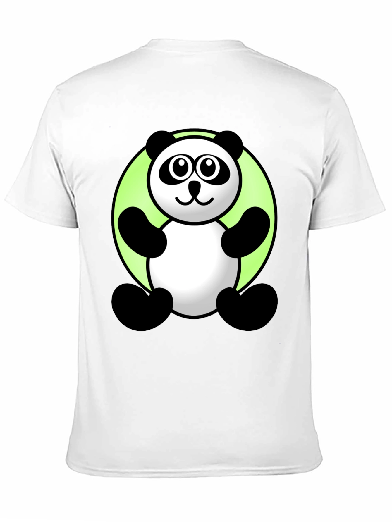 Black Cute Cartoon Panda Graphic Tee - Black T-Shirt view 11
