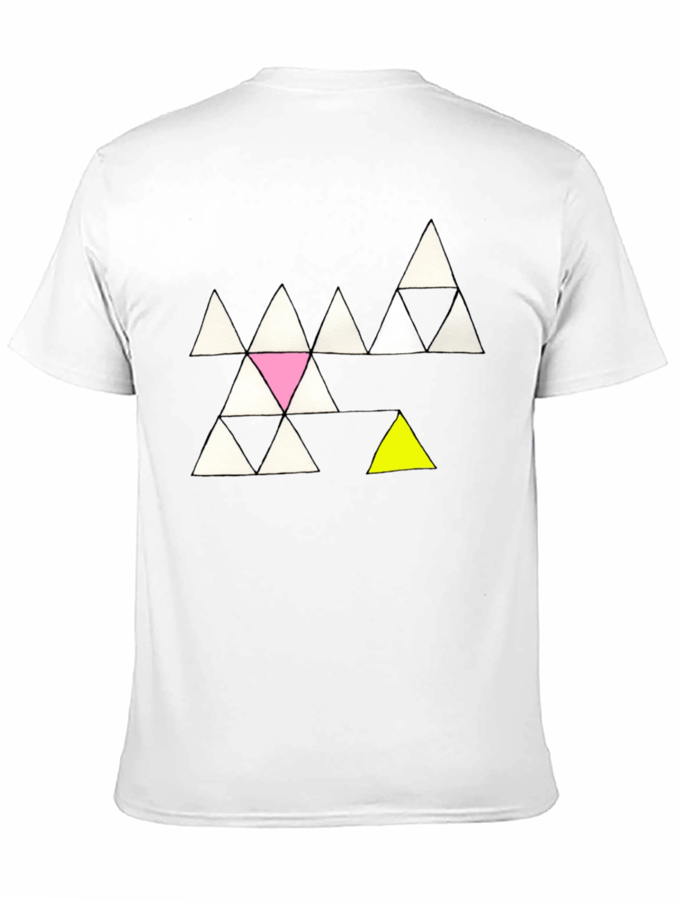Black Geometric Triangle Pattern Tee - Unique Design, Soft Cotton view 11