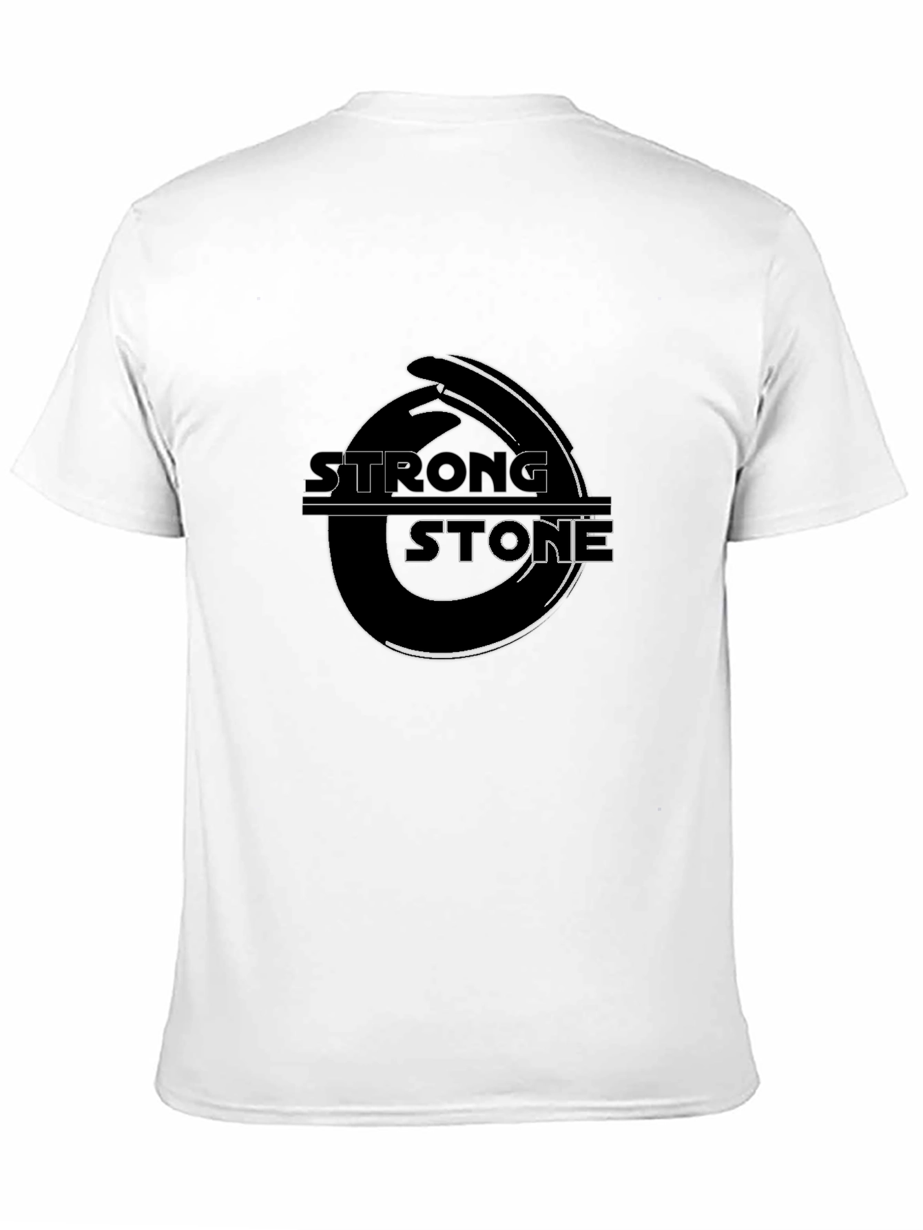 Black Strong Stone Graphic Tee - Black Cotton Blend view 11