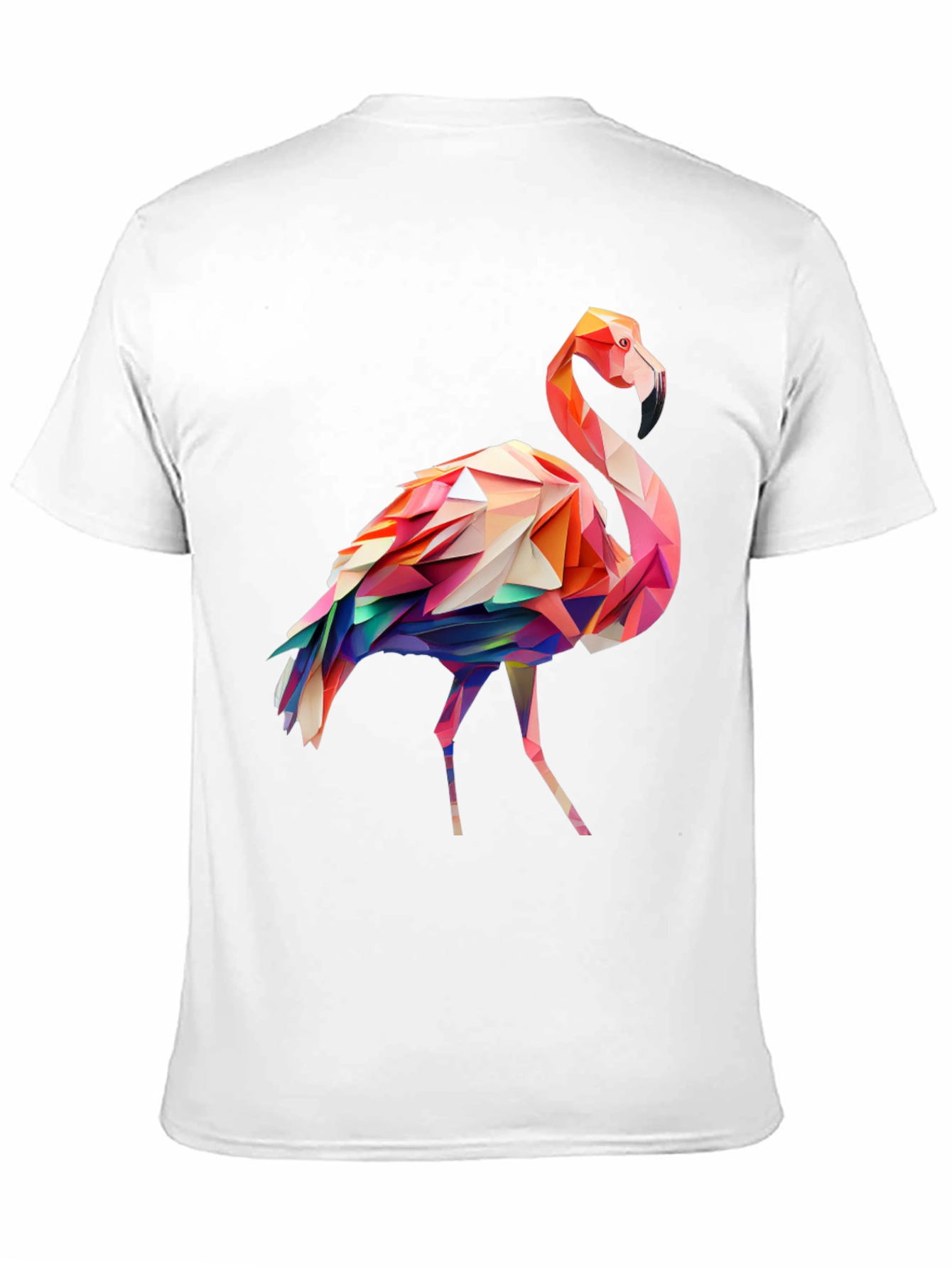 Black Geometric Flamingo Graphic Tee view 11