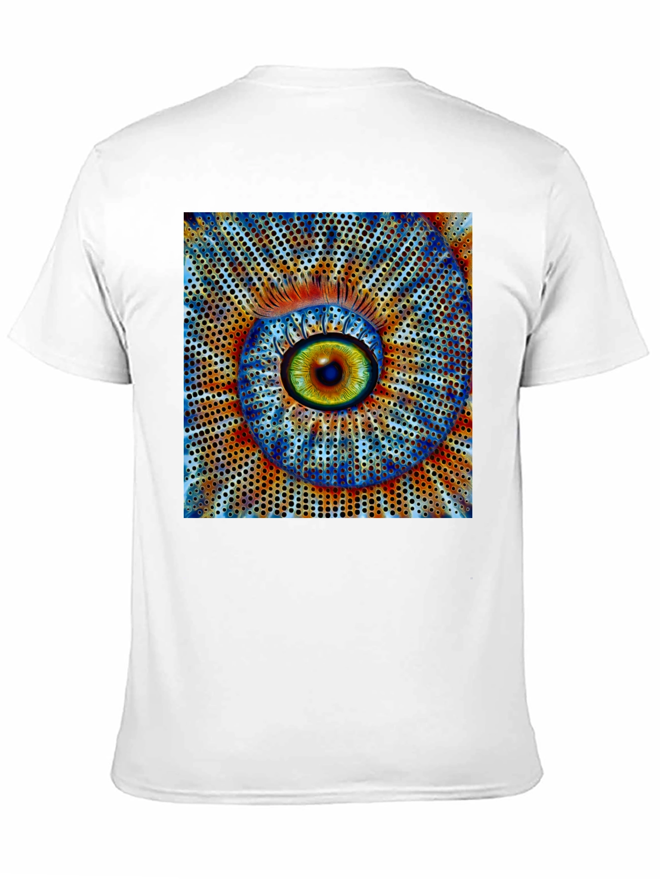 Black Surreal Eye Graphic Black T-Shirt view 11