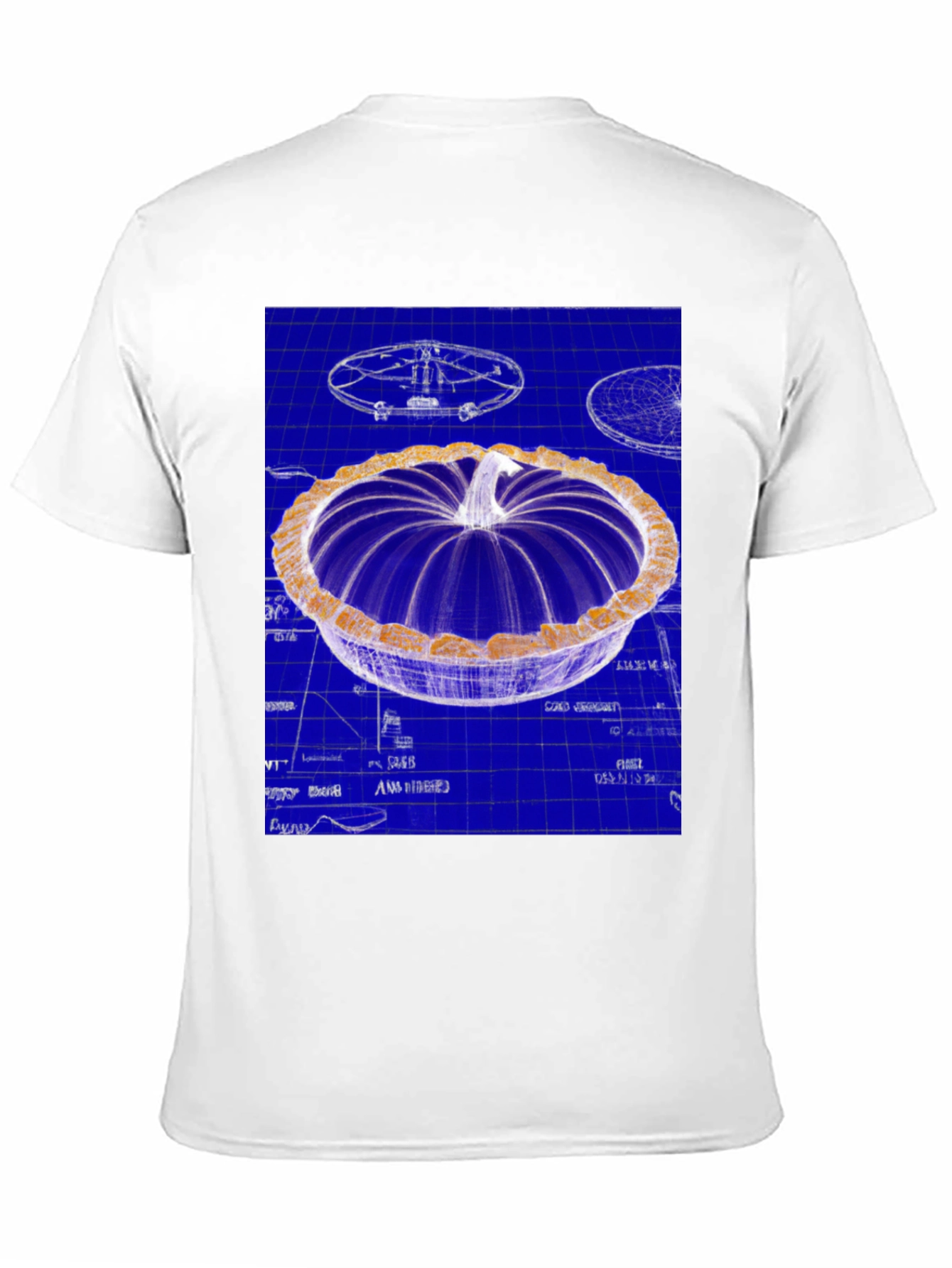 Black Blueprint Pumpkin Pie Graphic Tee view 11