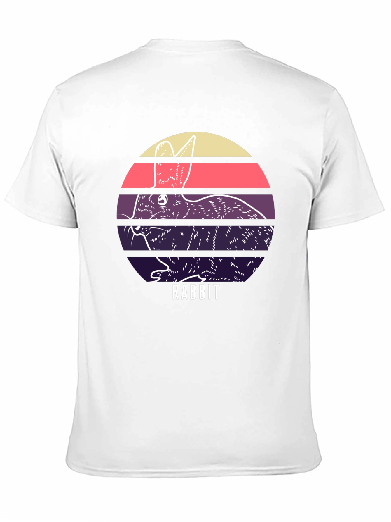 Black Retro Rabbit Graphic T-Shirt - Black view 11