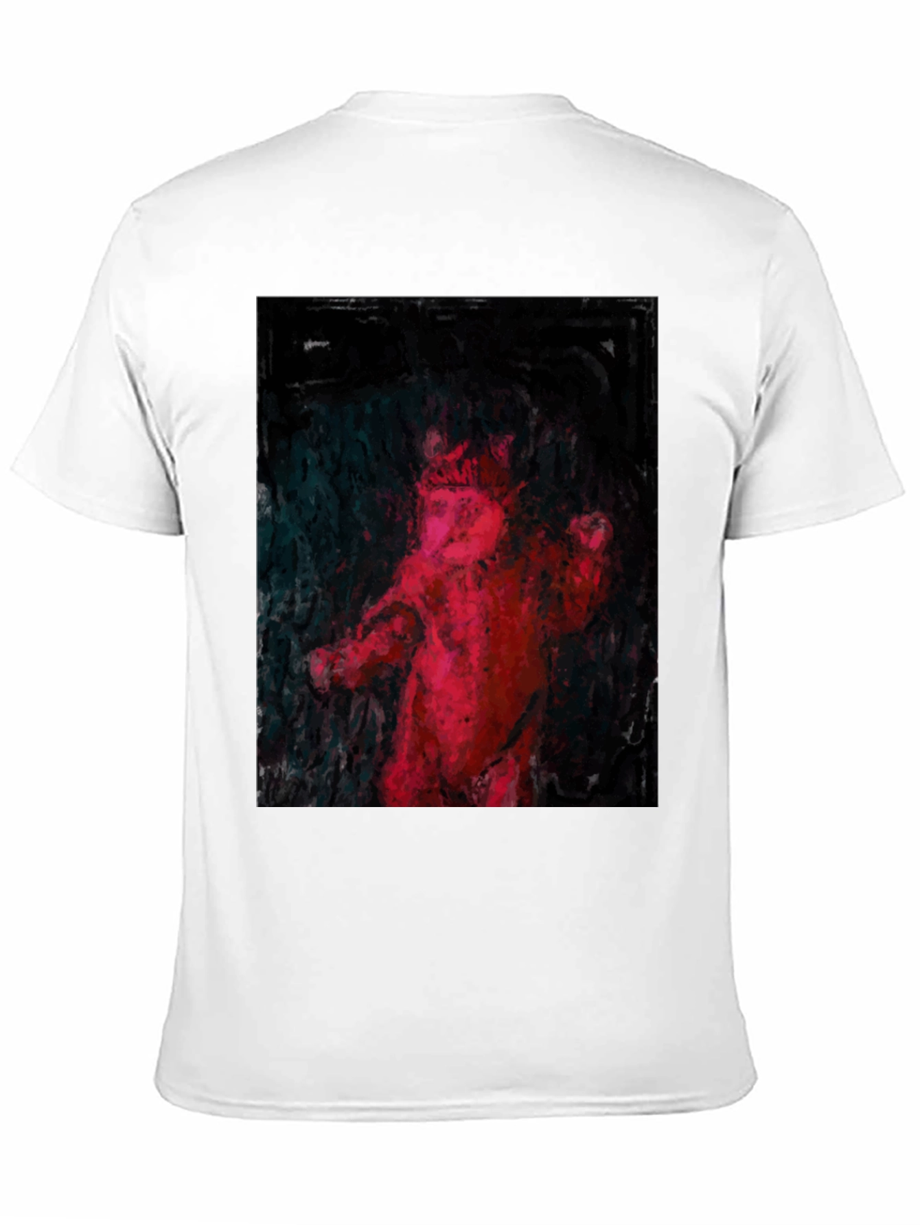 Black Abstract Red Figure Black T-Shirt view 11