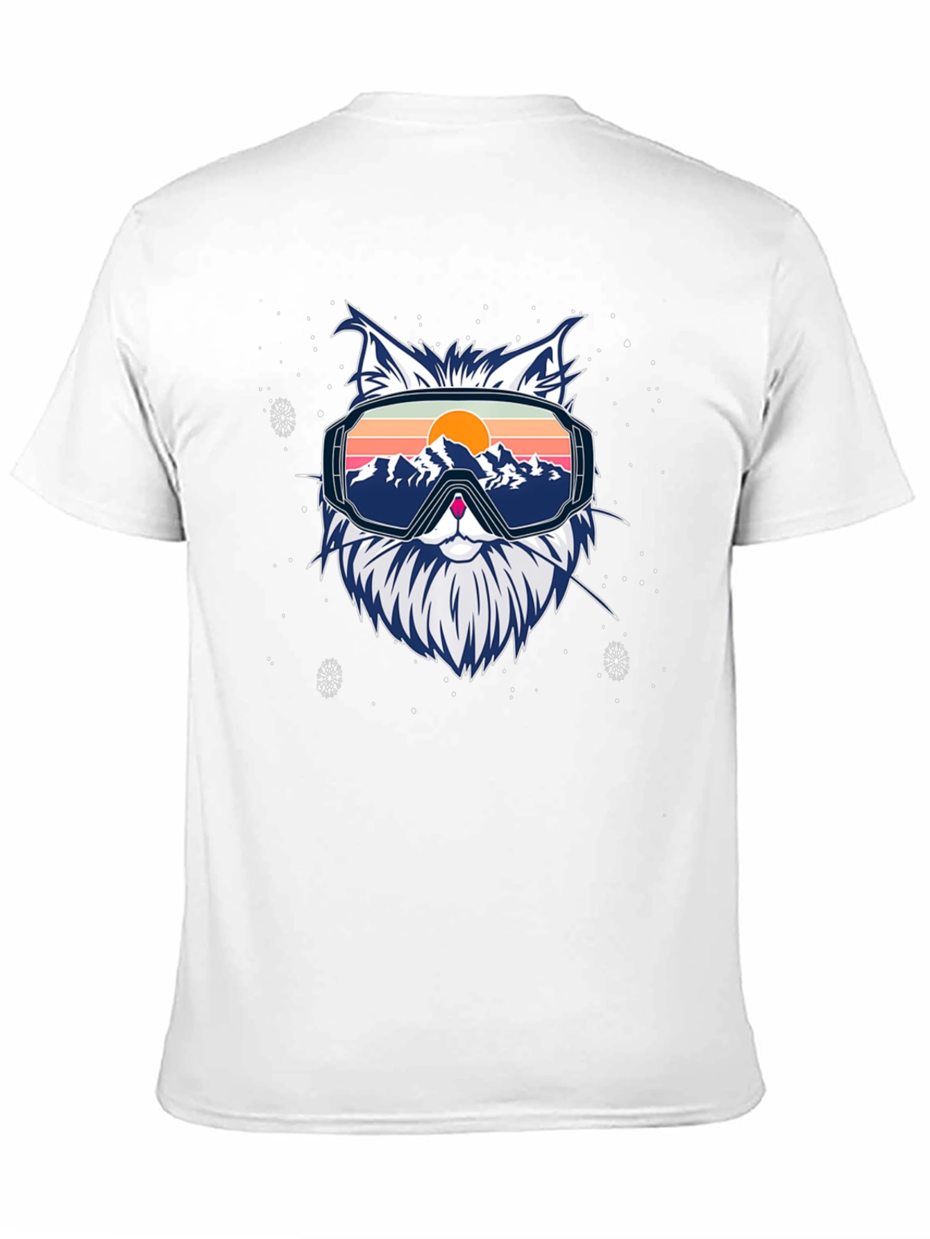 Black Cool Cat Ski Goggles Graphic Tee view 11