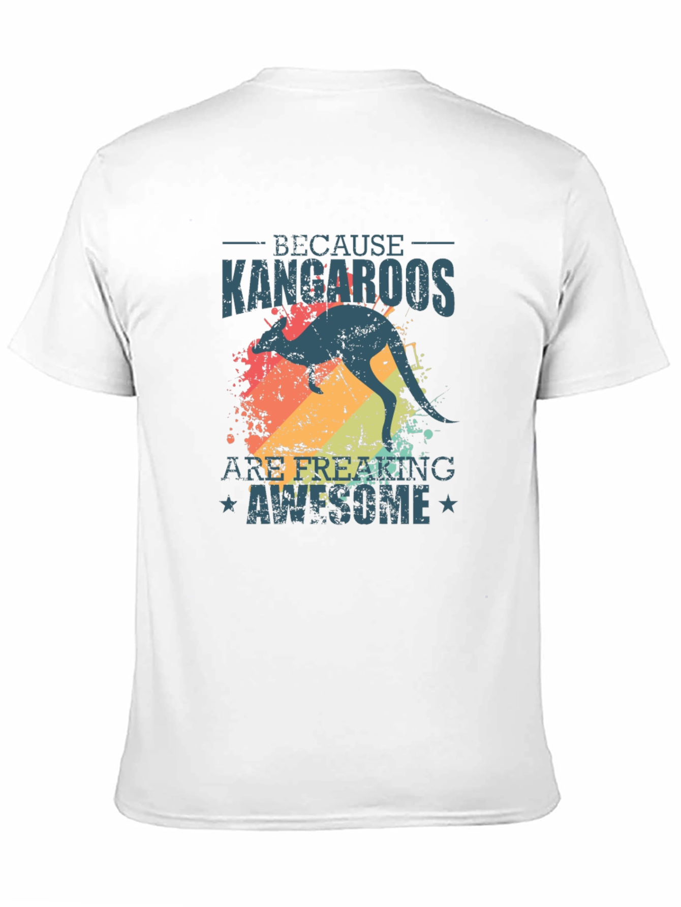 Black Kangaroo Graphic Tee - Because Kangaroos Are Awesome view 11