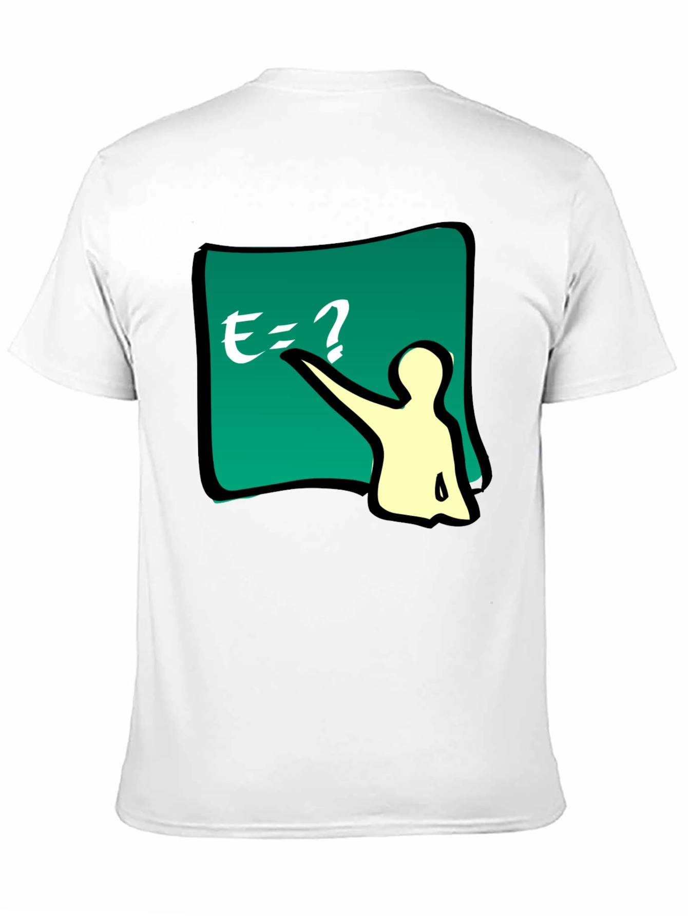 Black Funny E=? Equation T-Shirt - Smart Casual Wear view 11