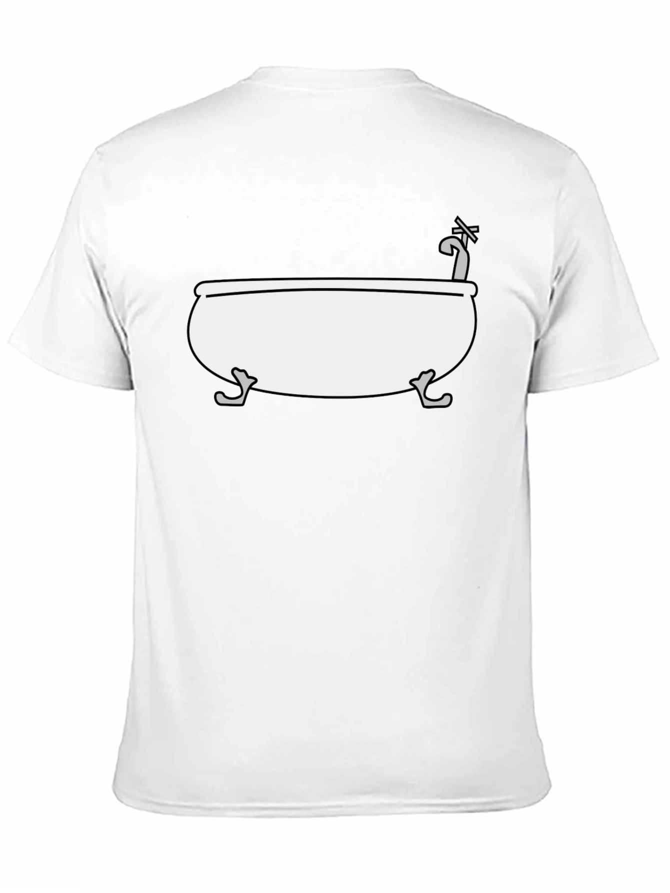 Black Funny Bathtub T-Shirt - Unique Graphic Tee view 11