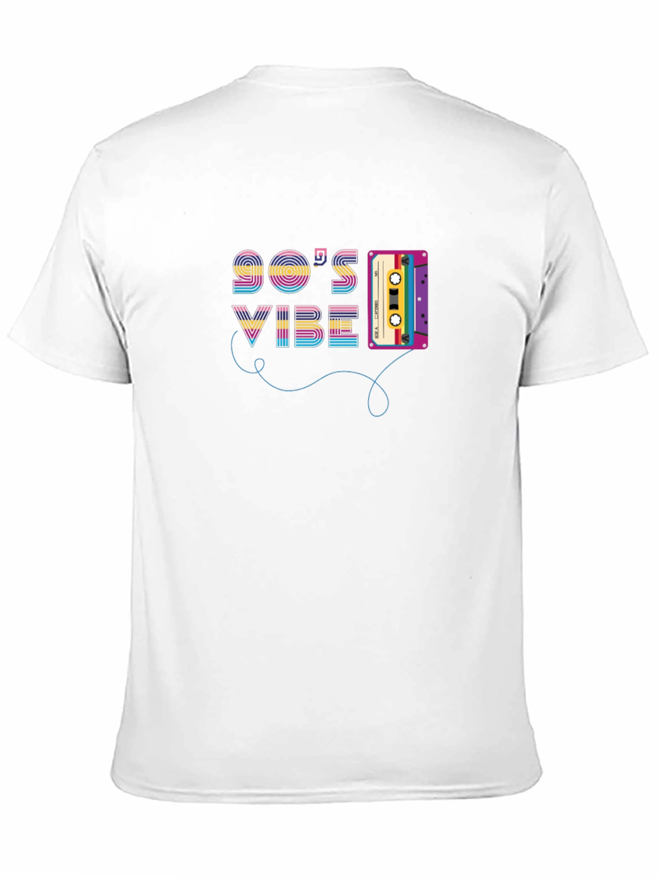 Black 90's Vibe Cassette Tape Graphic T-Shirt view 11