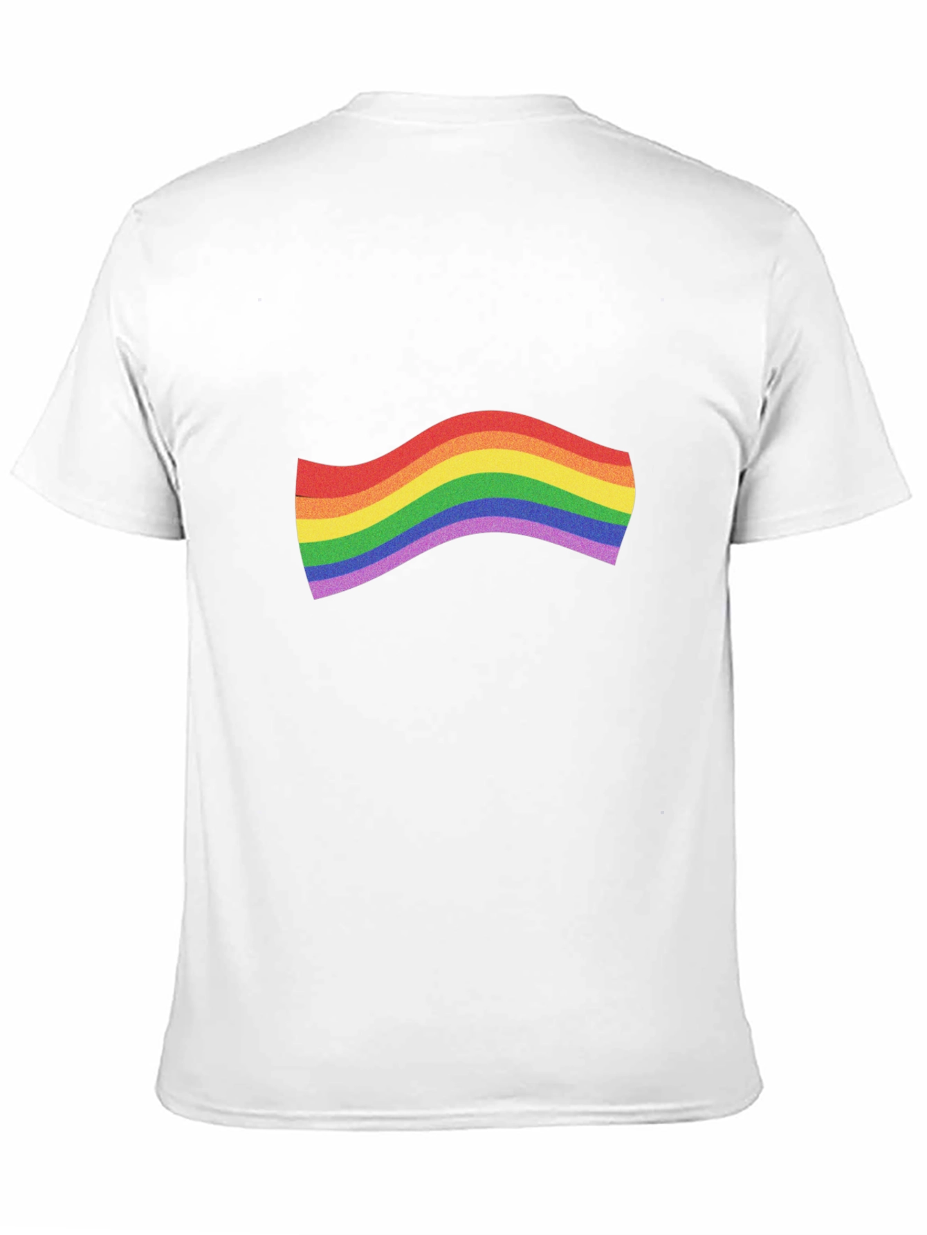 Black Pride Rainbow Wave Graphic Tee - Black Cotton T-Shirt view 11