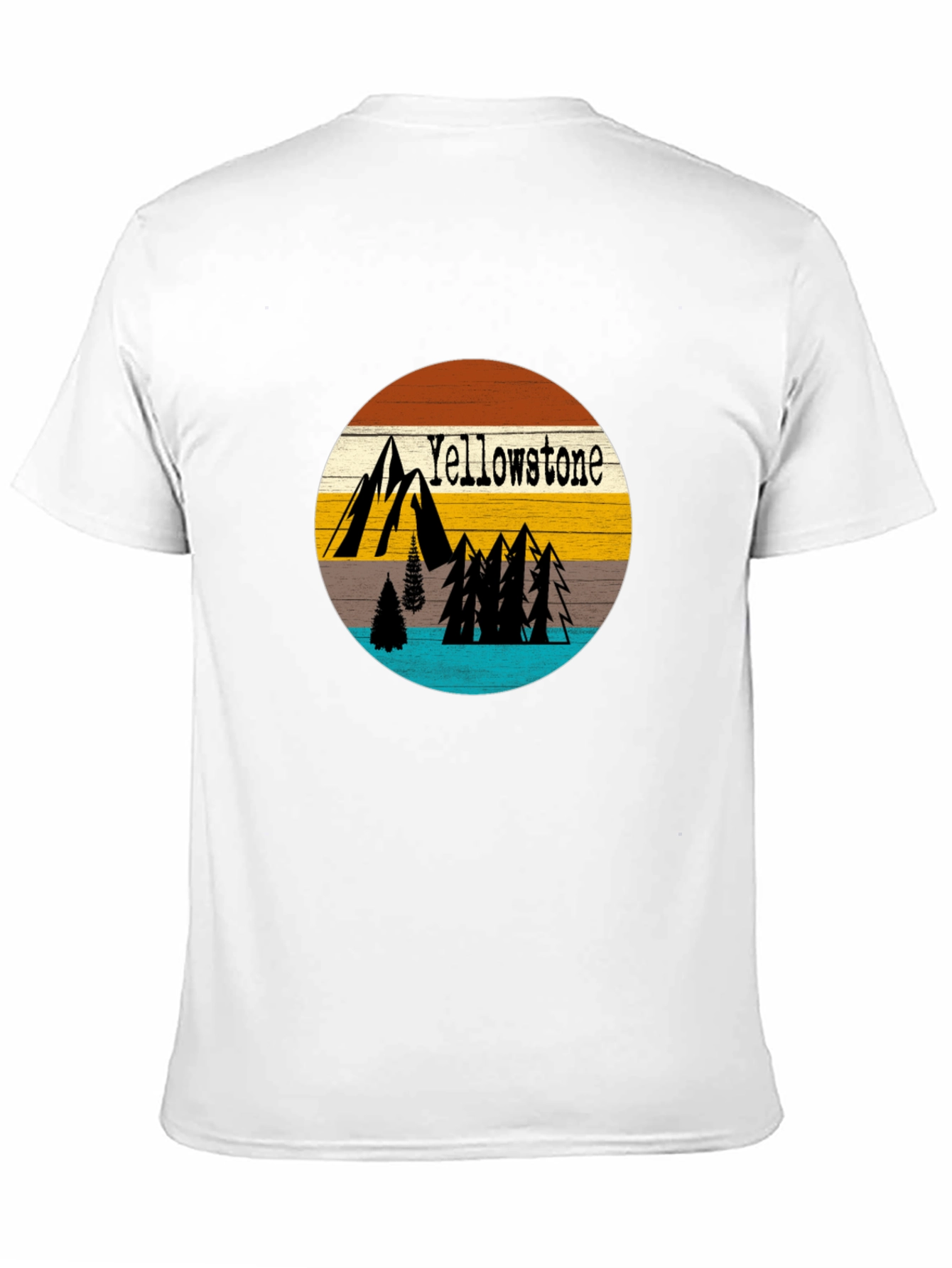 Black Yellowstone Nature Graphic Tee - Mens view 11