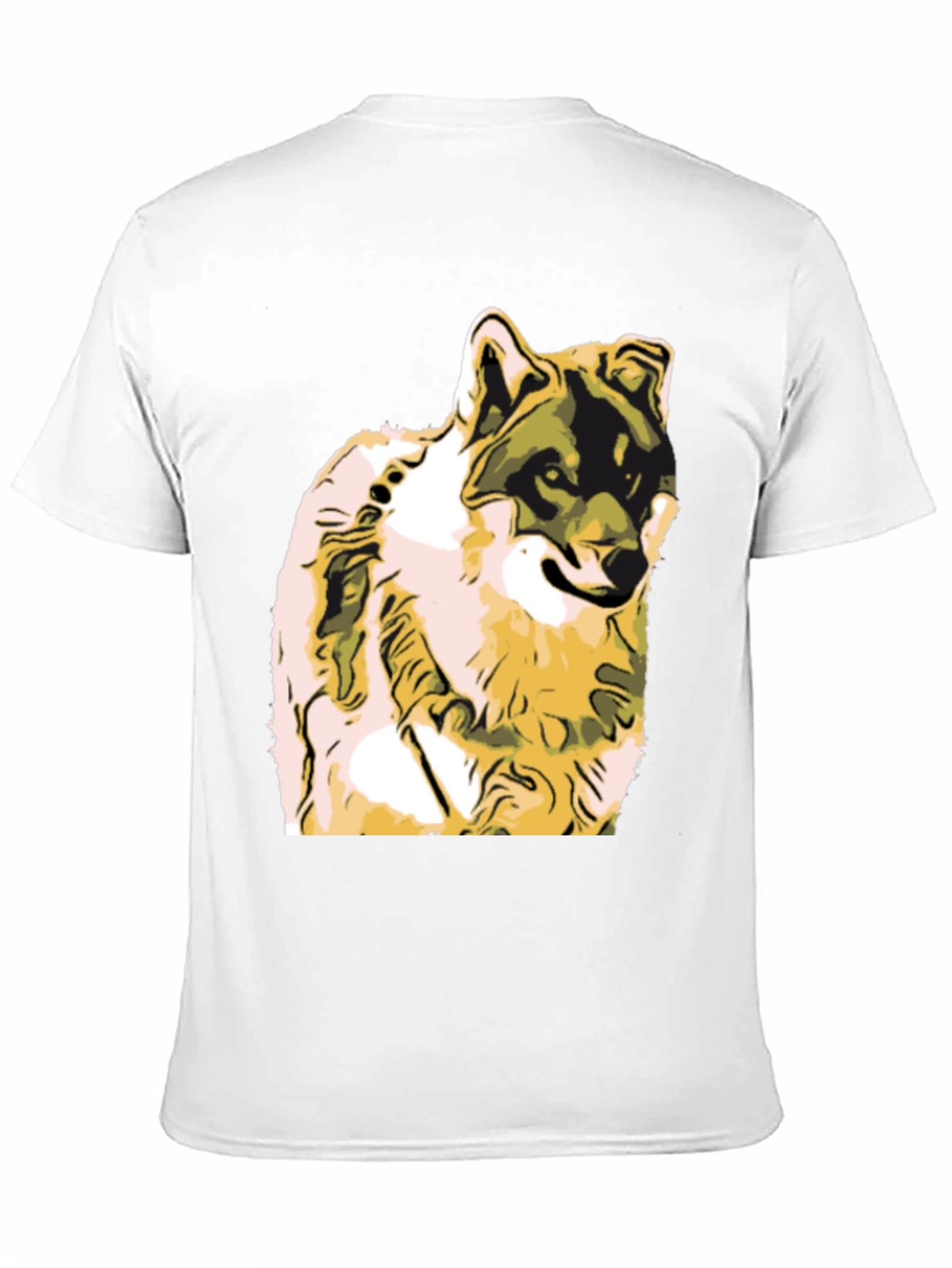 Black Wolf Graphic Print Black T-Shirt view 11