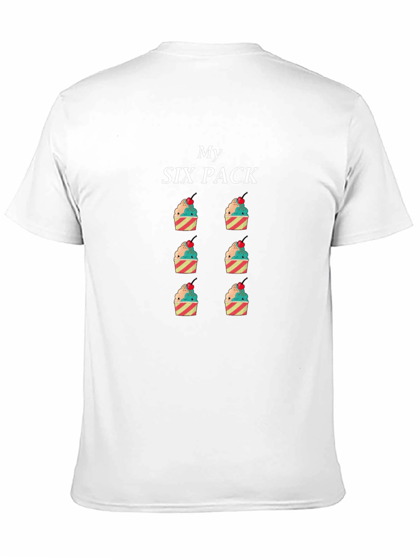 Black My Six Pack Cupcake T-Shirt view 11