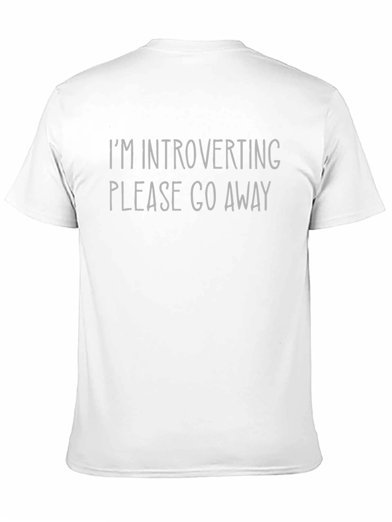Black Introverting Please Go Away Novelty T-Shirt view 11