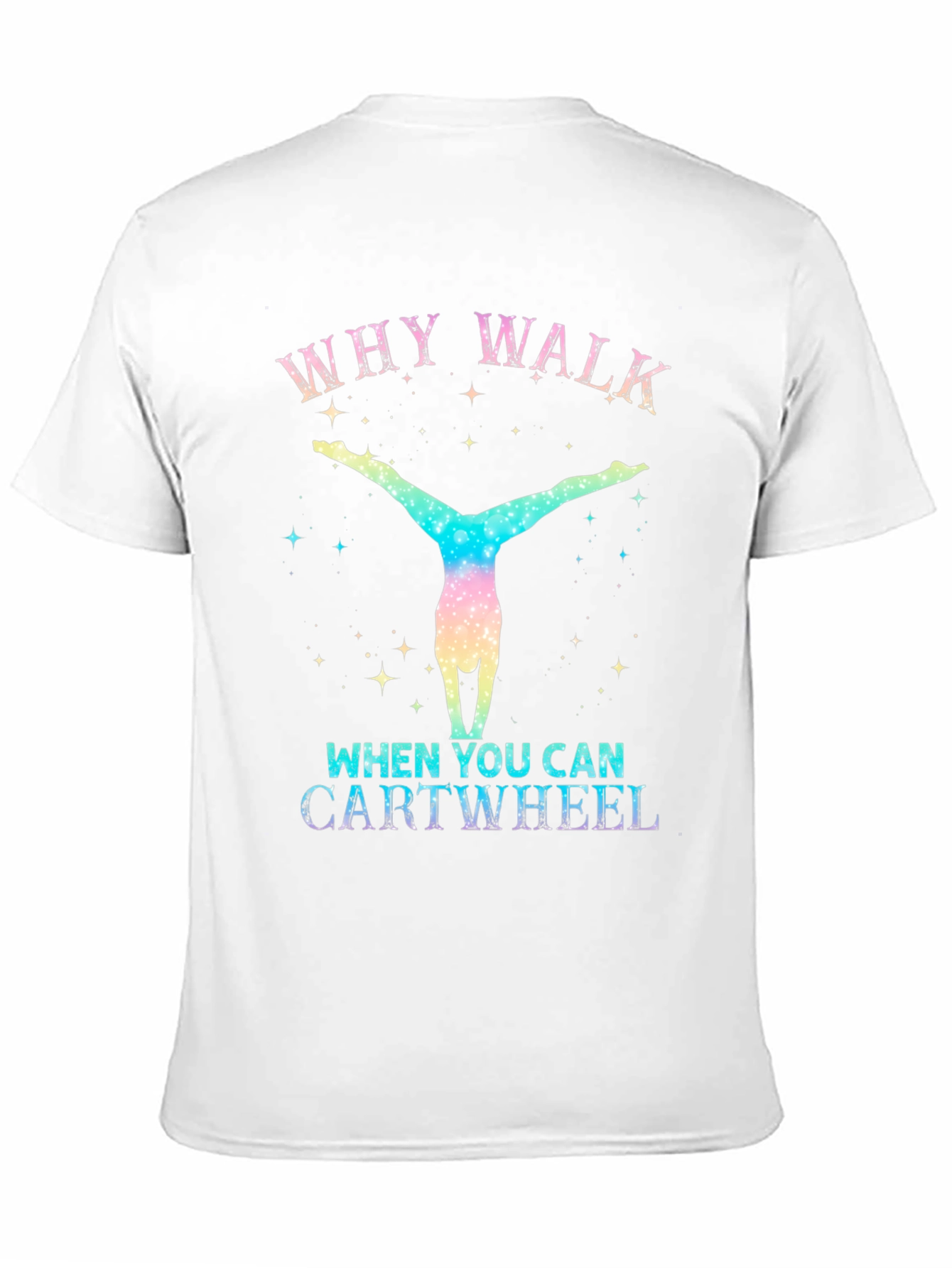 Black Why Walk? Cartwheel Graphic Tee view 11