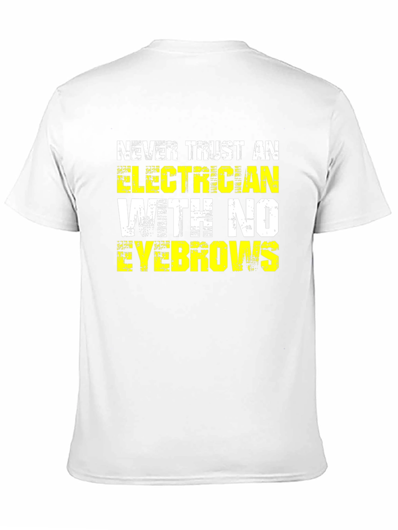 Black Electrician Eyebrow Humor T-Shirt view 11